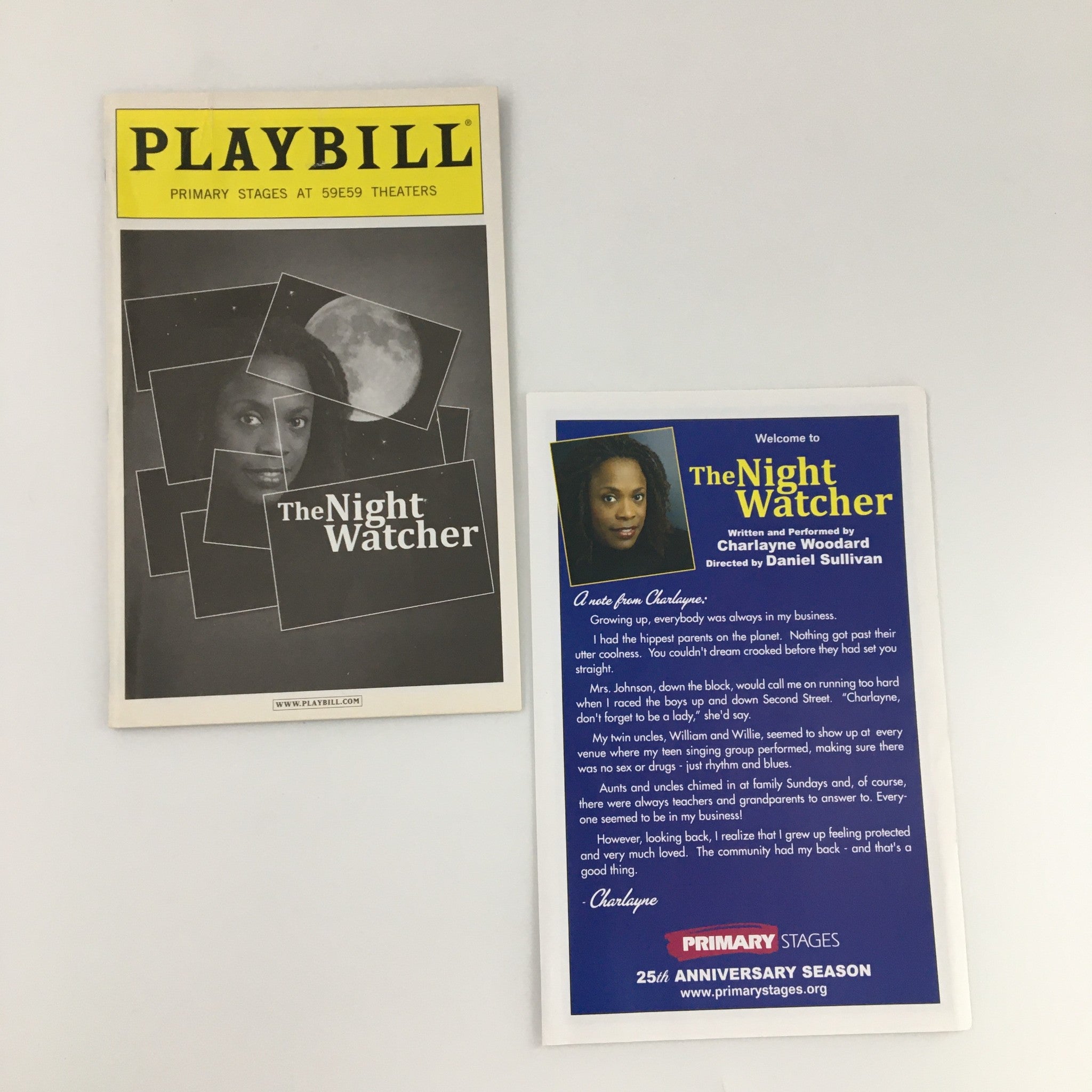 2009 Playbill 59E59 Theaters 'The Night Watcher' Charlayne Woodard