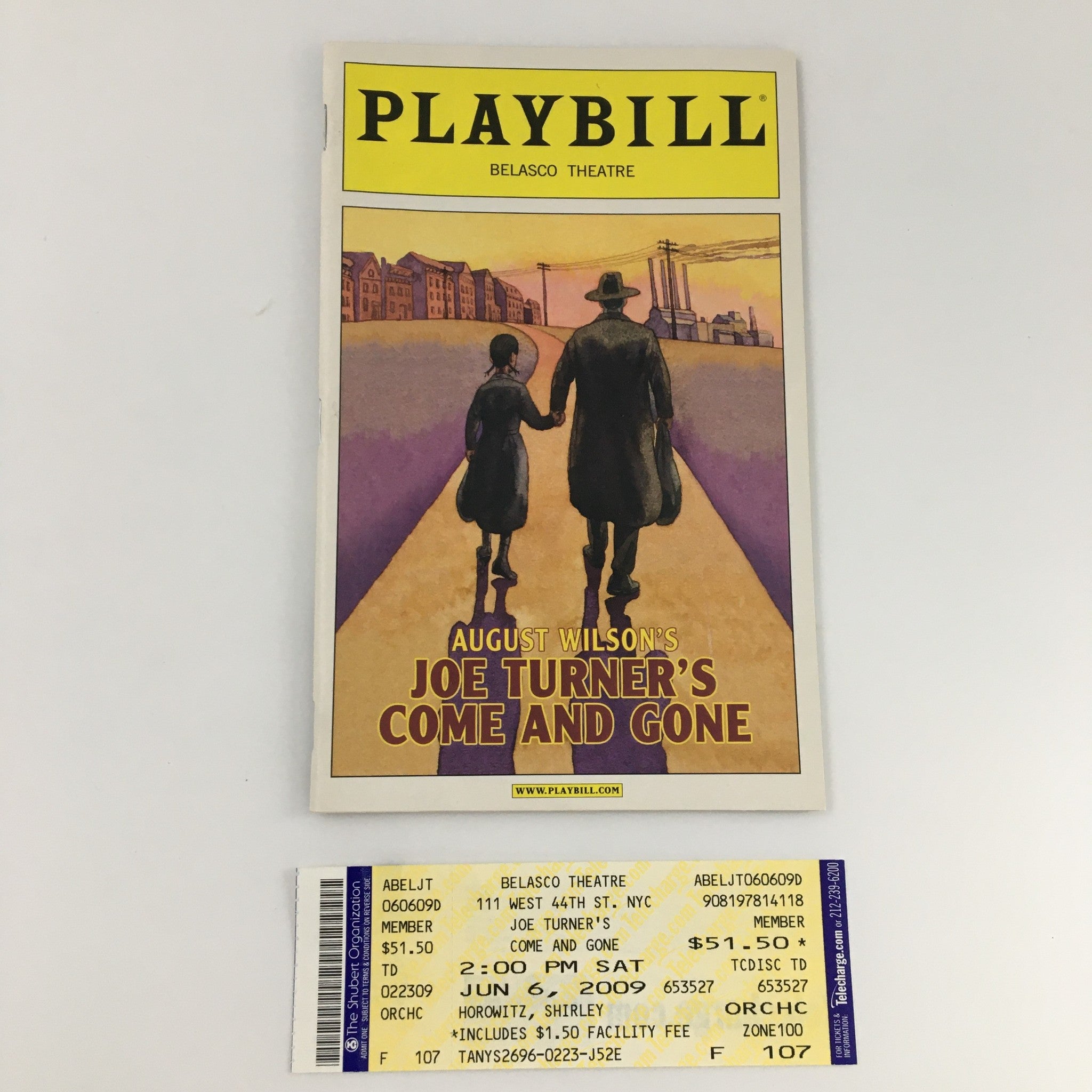 2009 Playbill Belasco Theatre 'Joe Turner's Come and Gone' Michael Cummings