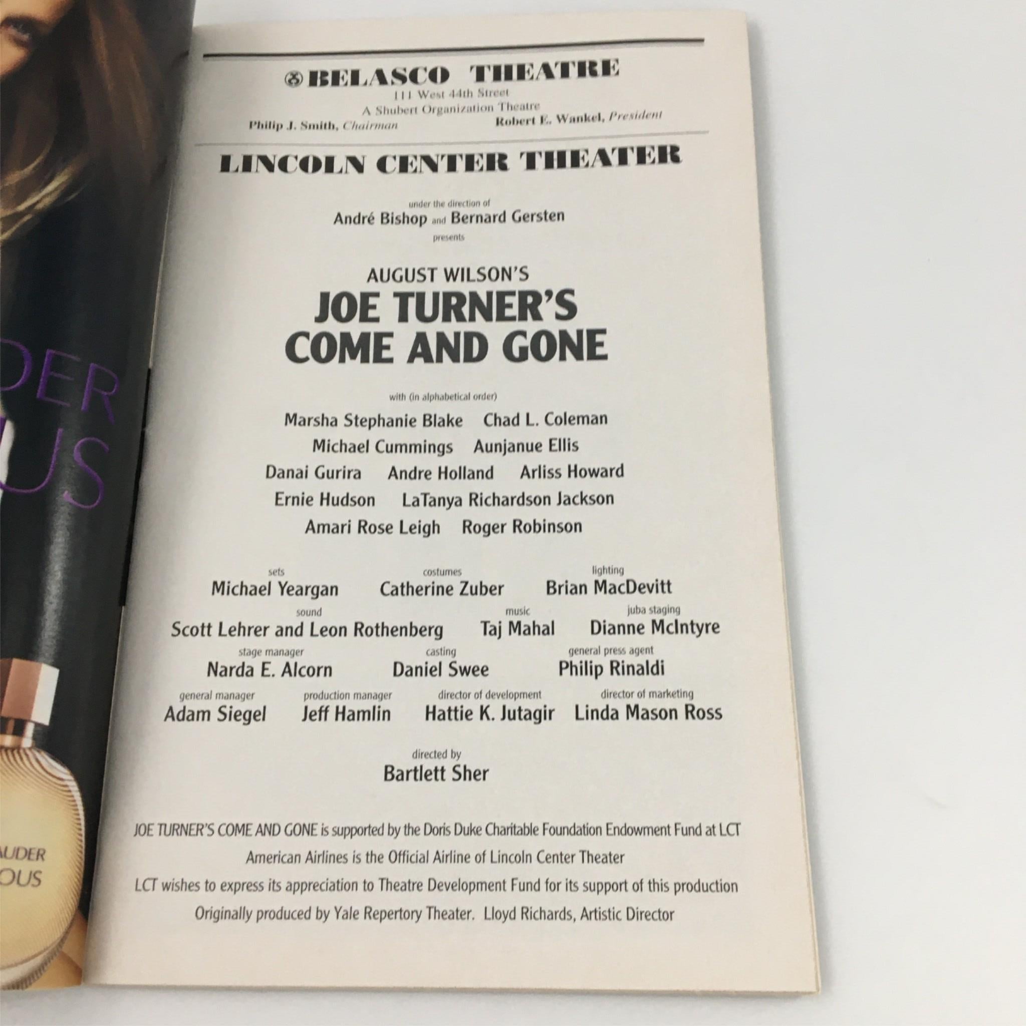 2009 Playbill Belasco Theatre 'Joe Turner's Come and Gone' Michael Cummings