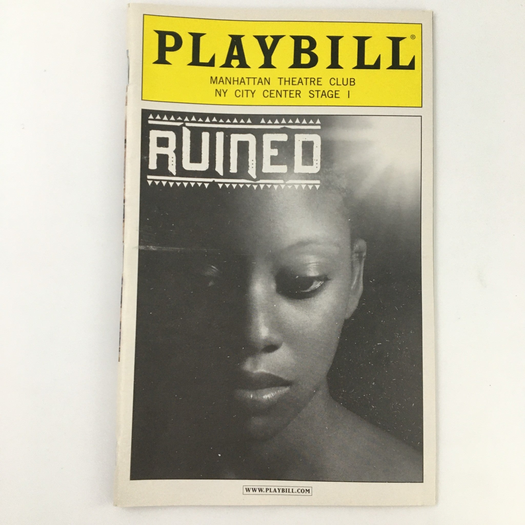 2009 Playbill Manhattan Theatre Club 'Ruined' Quincy Tyler Bernstine Chris Chalk