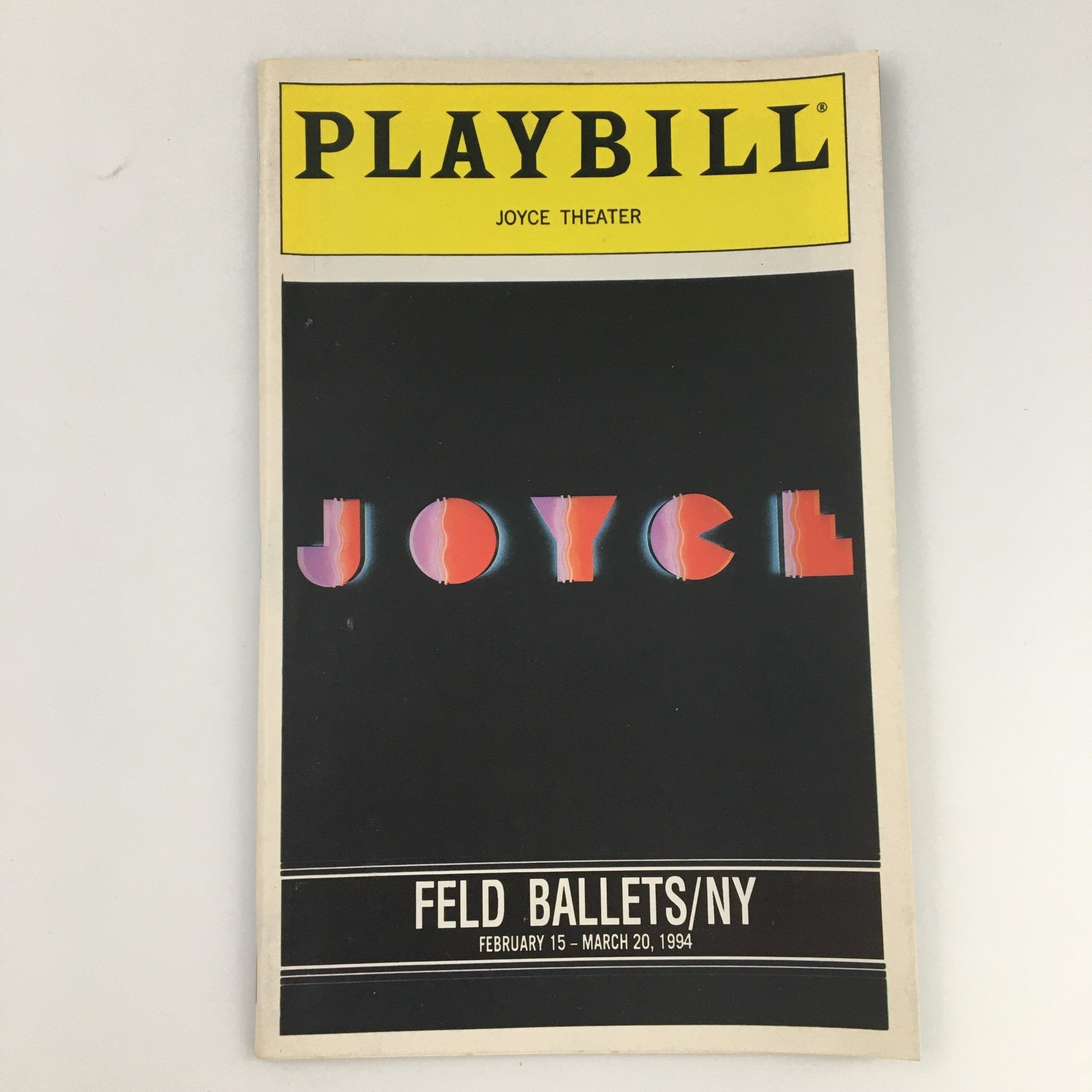 1994 Playbill Joyce Theater 'Feld Ballets NY' Darren Gibson, Michel Gervais