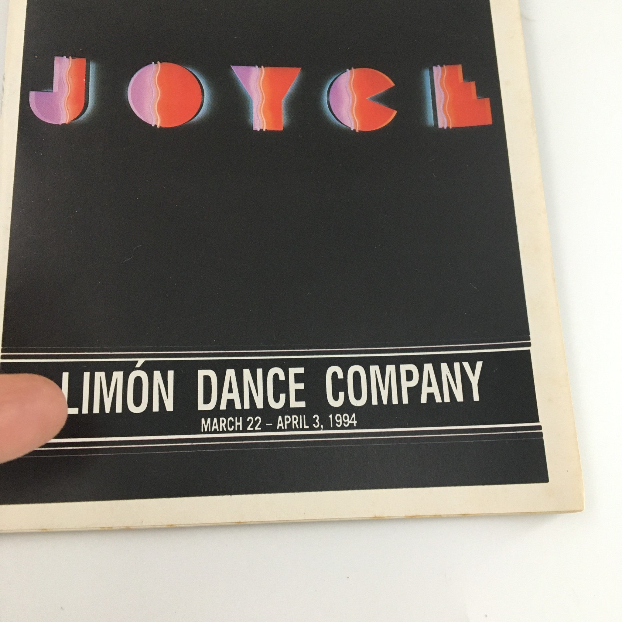 1994 Playbill Joyce Theater 'Limon Dance Company' Paul Dennis, Carl Flink