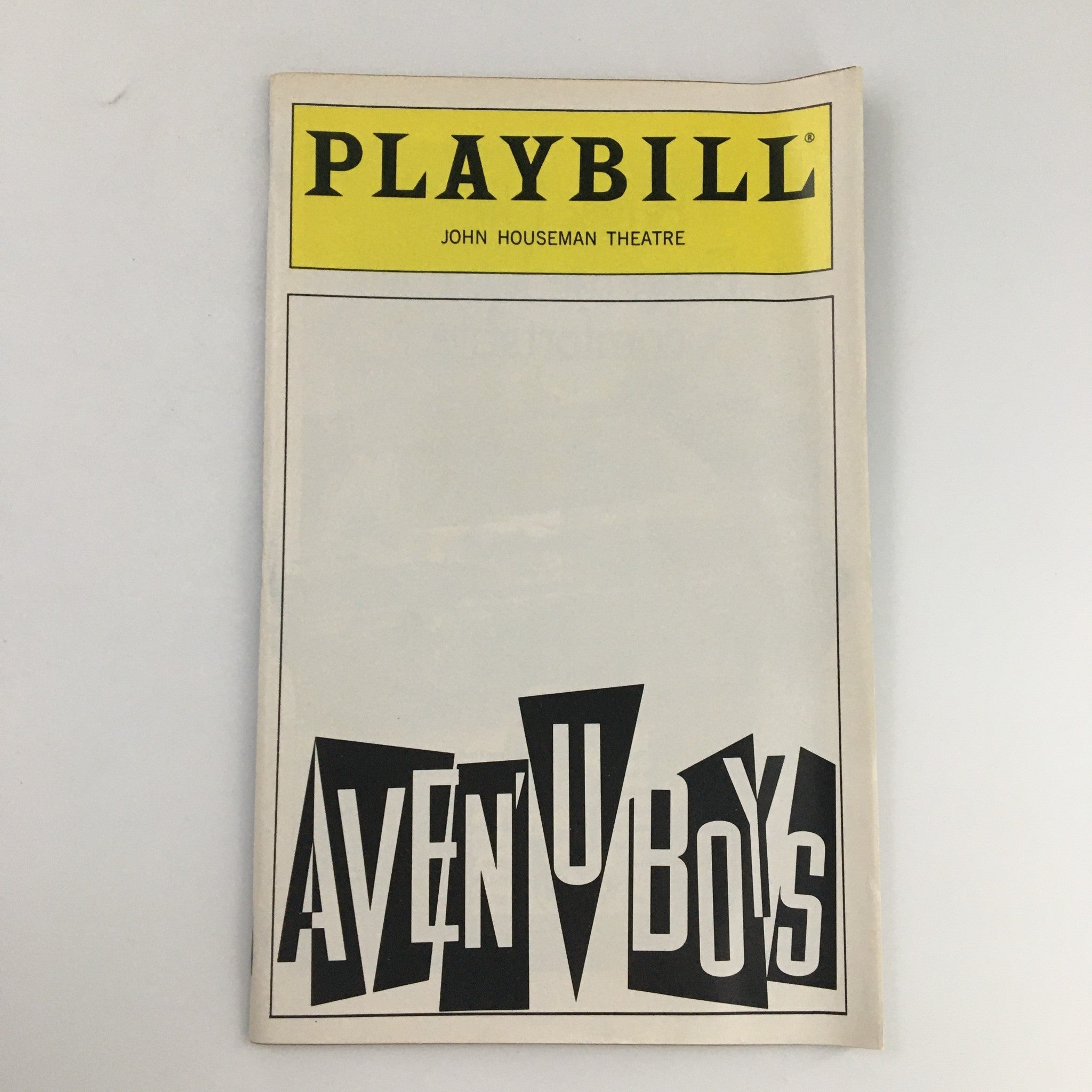 1993 Playbill John Houseman Theatre 'Avenu Boys' Ron Eldard, Michael Imperioli