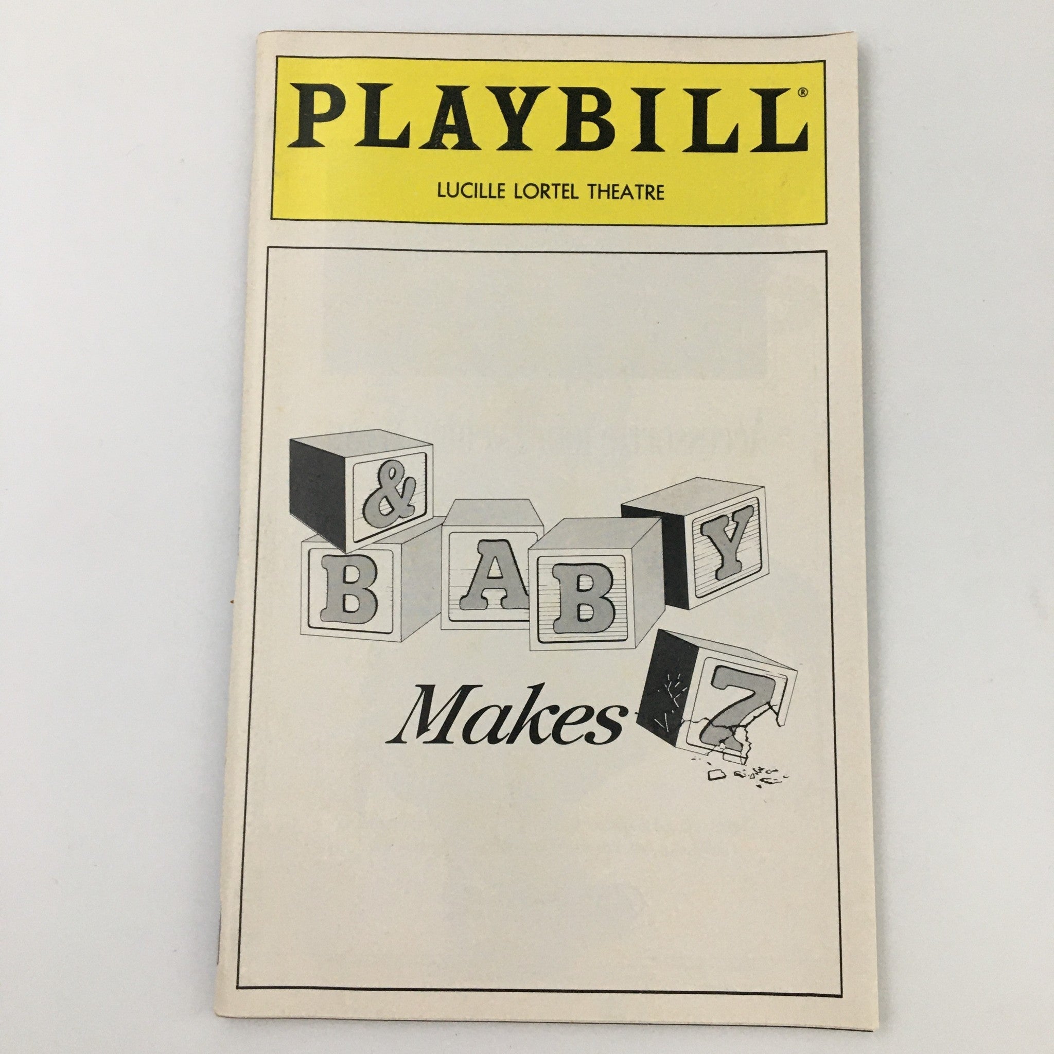 1993 Playbill Lucille Lortel Theatre '& Baby Makes 7' Peter Frechette, Mary Mara