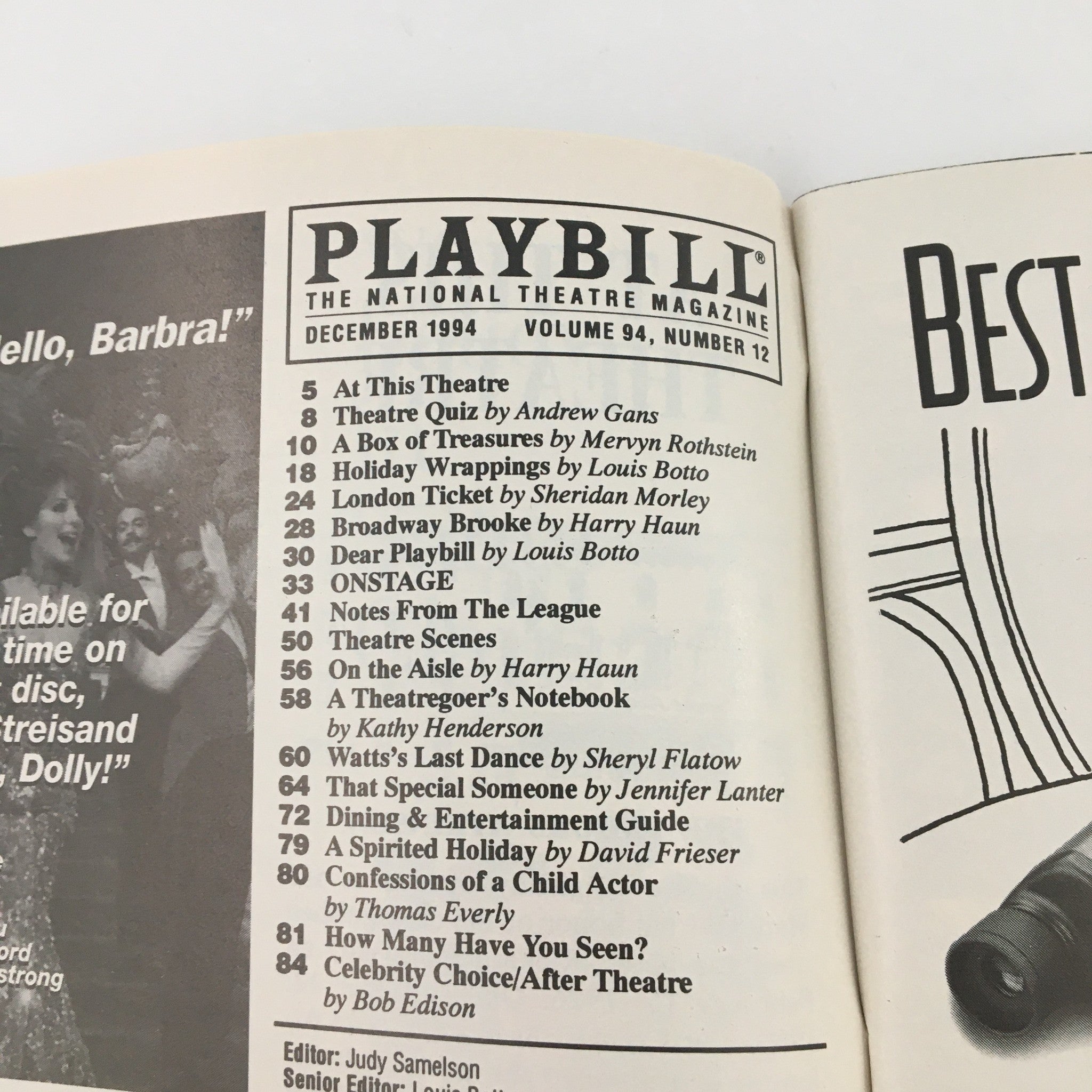 '94 Playbill Brooks Atkinson Theatre What's Wrong With This Picture David Moscow