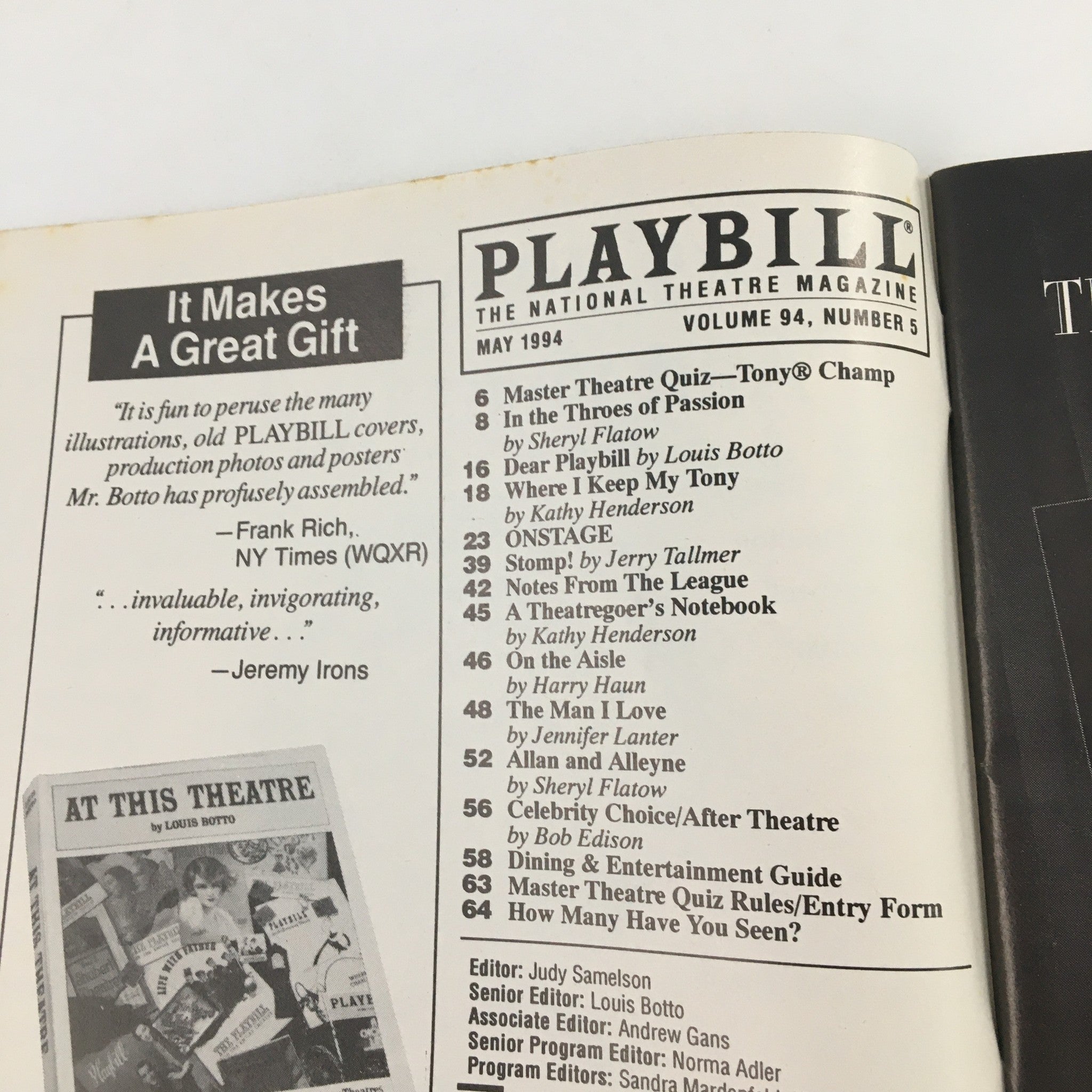 1994 Playbill Joyce Theater 'Diablo' Jose Greco II, Luis Ortega, Jose Junco