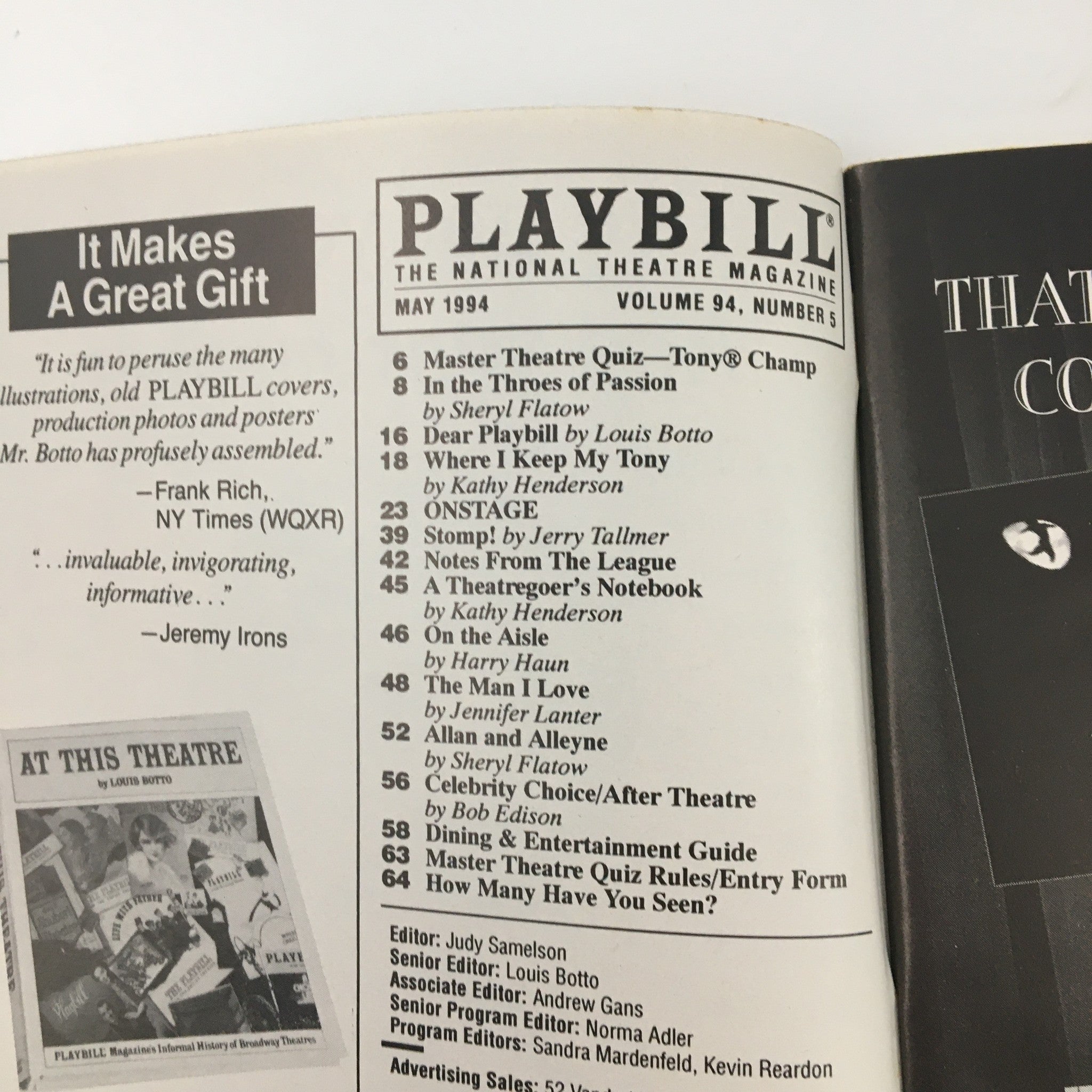 1994 Playbill Mitzi E. Newhouse Theater 'Suburbia' Firdous E. Bamji, Tim Guinee