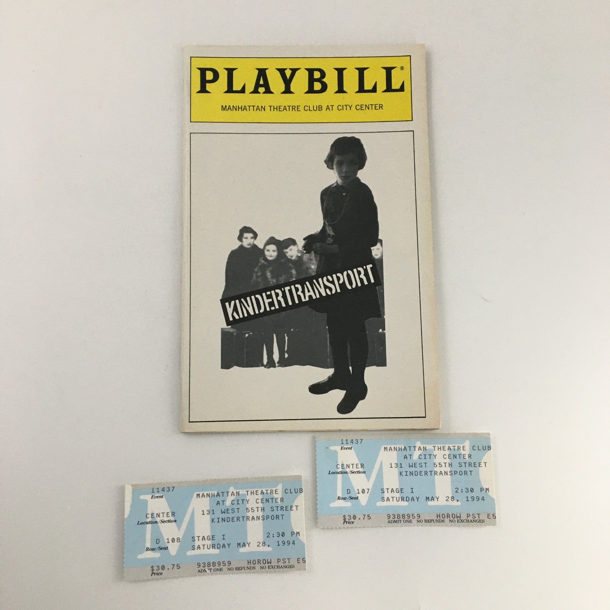 1994 Playbill Manhattan Theatre Club 'Kindertransport' Michael Gaston, Dana Ivey