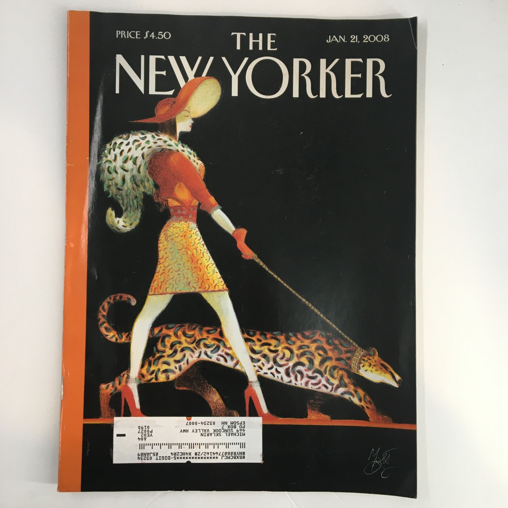 The New Yorker Full Magazine January 21 2008 On the Prowl by Lorenzo Mattotti