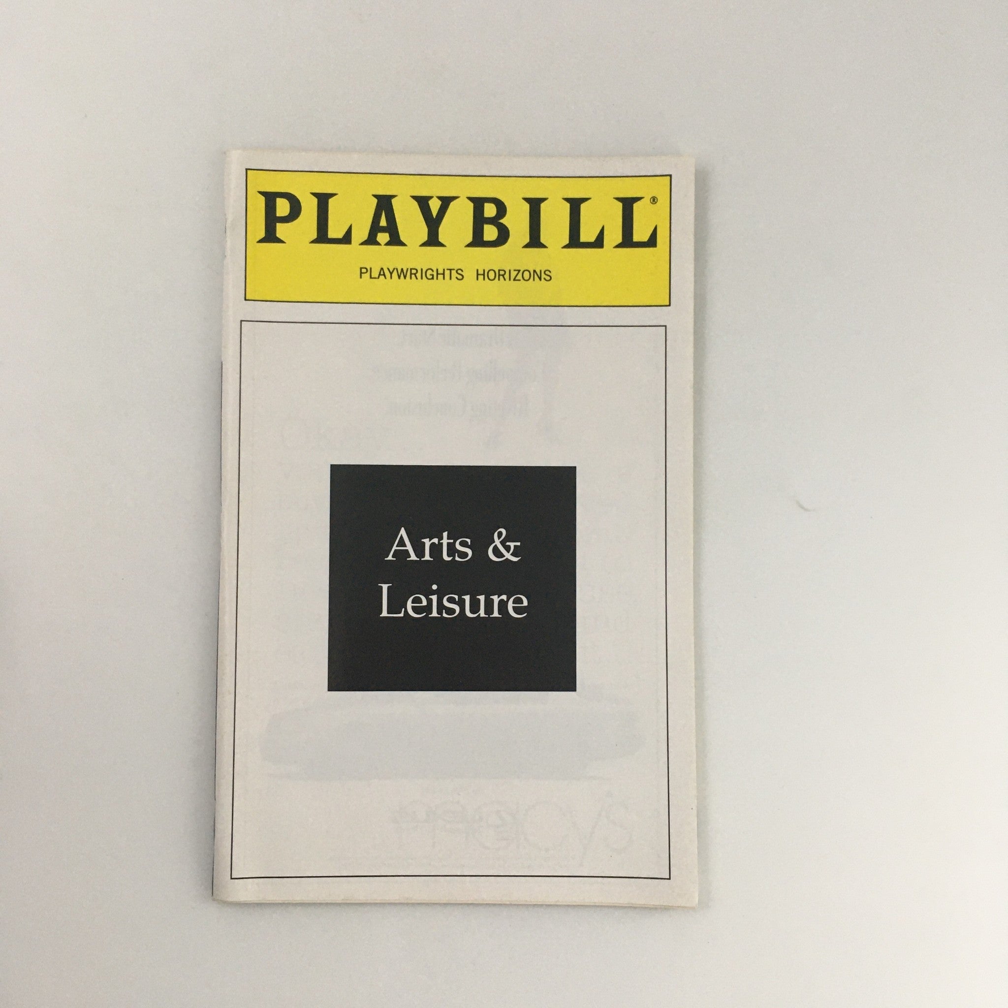 1996 Playbill Playwrights Horizons 'Arts & Leisure' Frances Conroy, Randy Danson