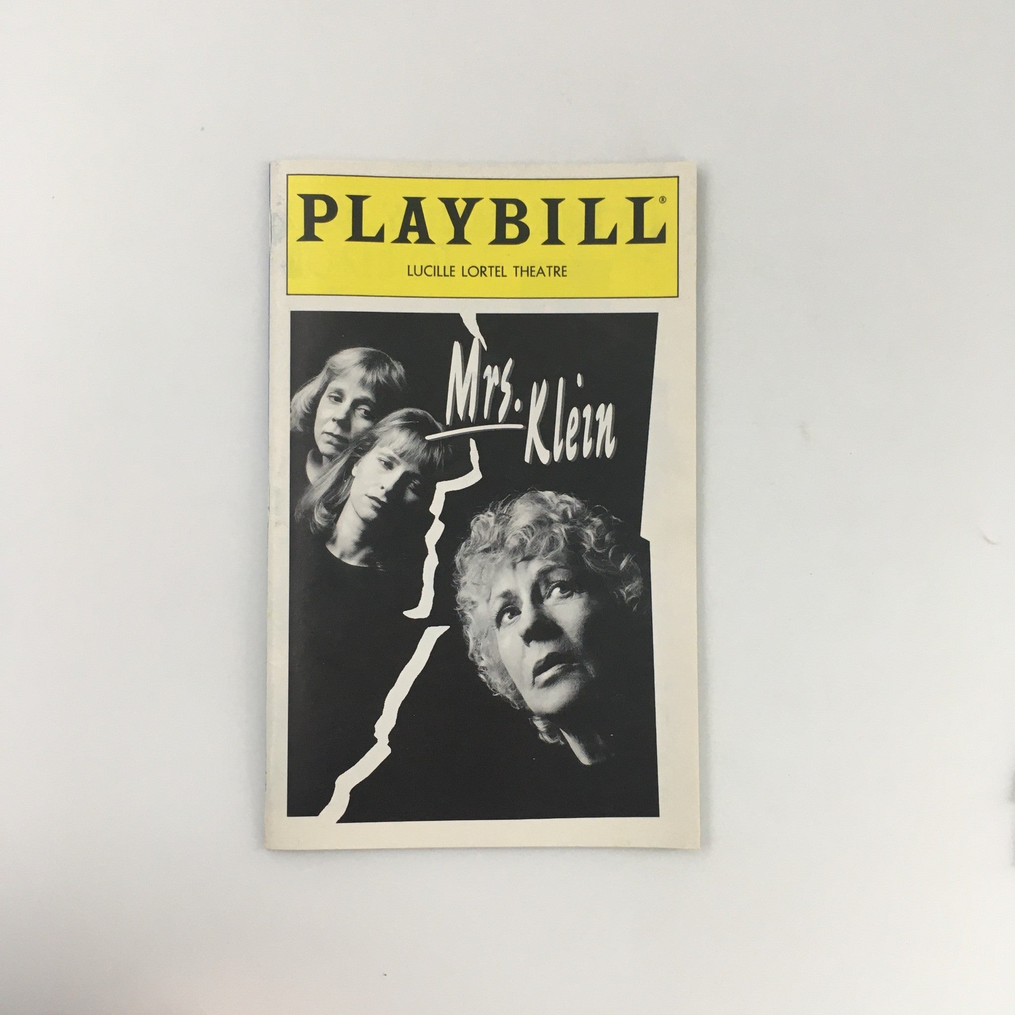 1996 Playbill Lucille Lortel Theatre 'Mrs. Klein' Uta Hagen and Amy Wright