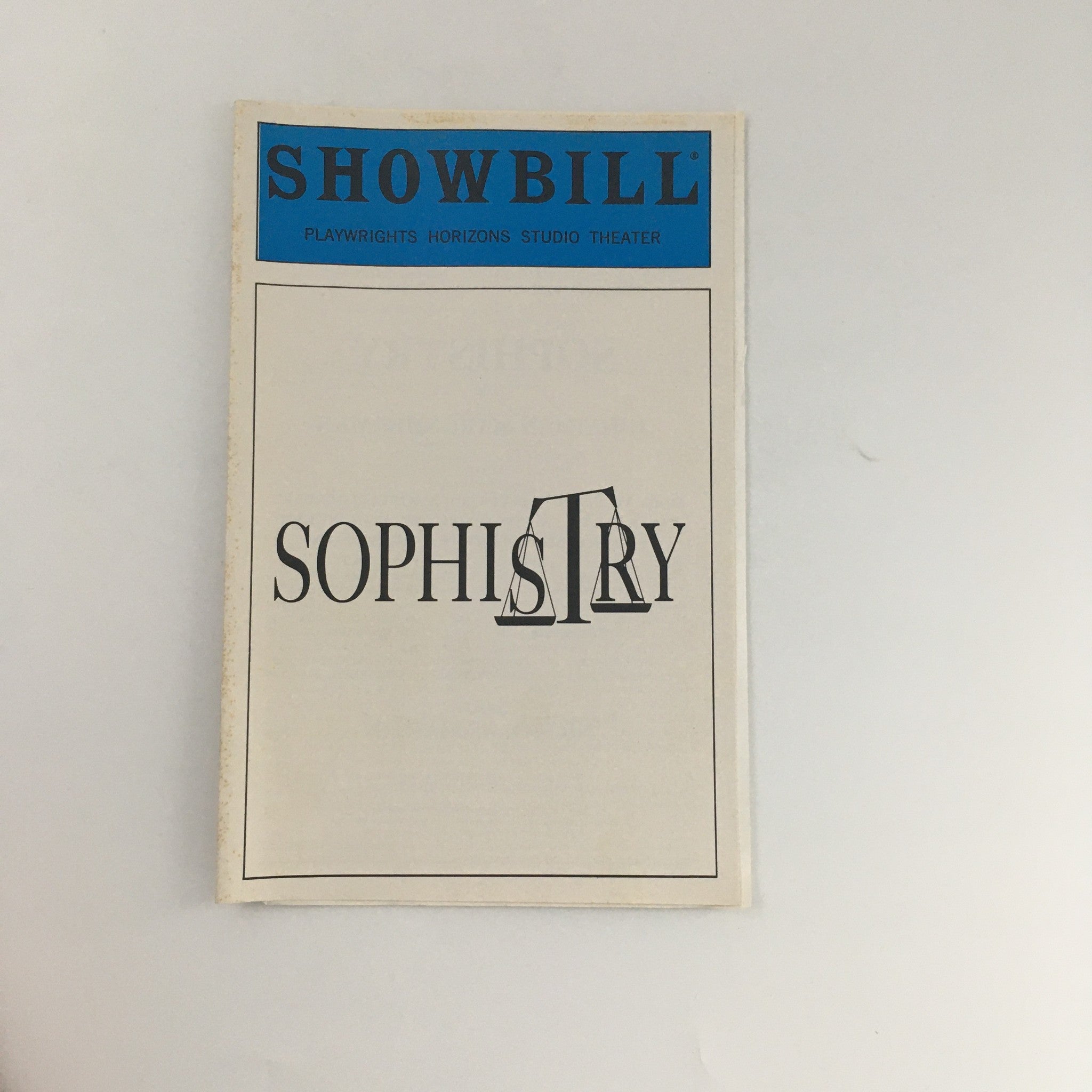 1993 Showbill Playwrights Horizons 'Sophistry' Linda Atkinson and Nada Dajani