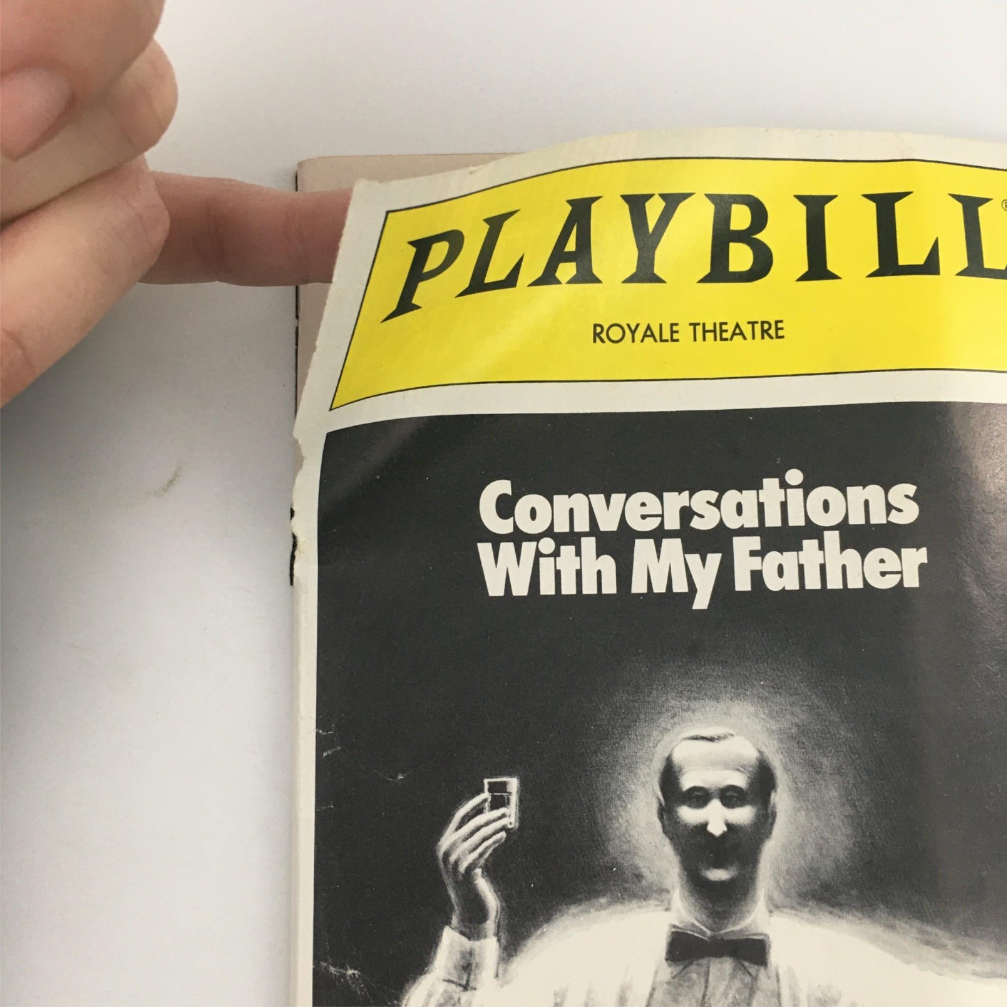 1992 Playbill Royale Theatre 'Conversations with my Father' Tony Shalhoub