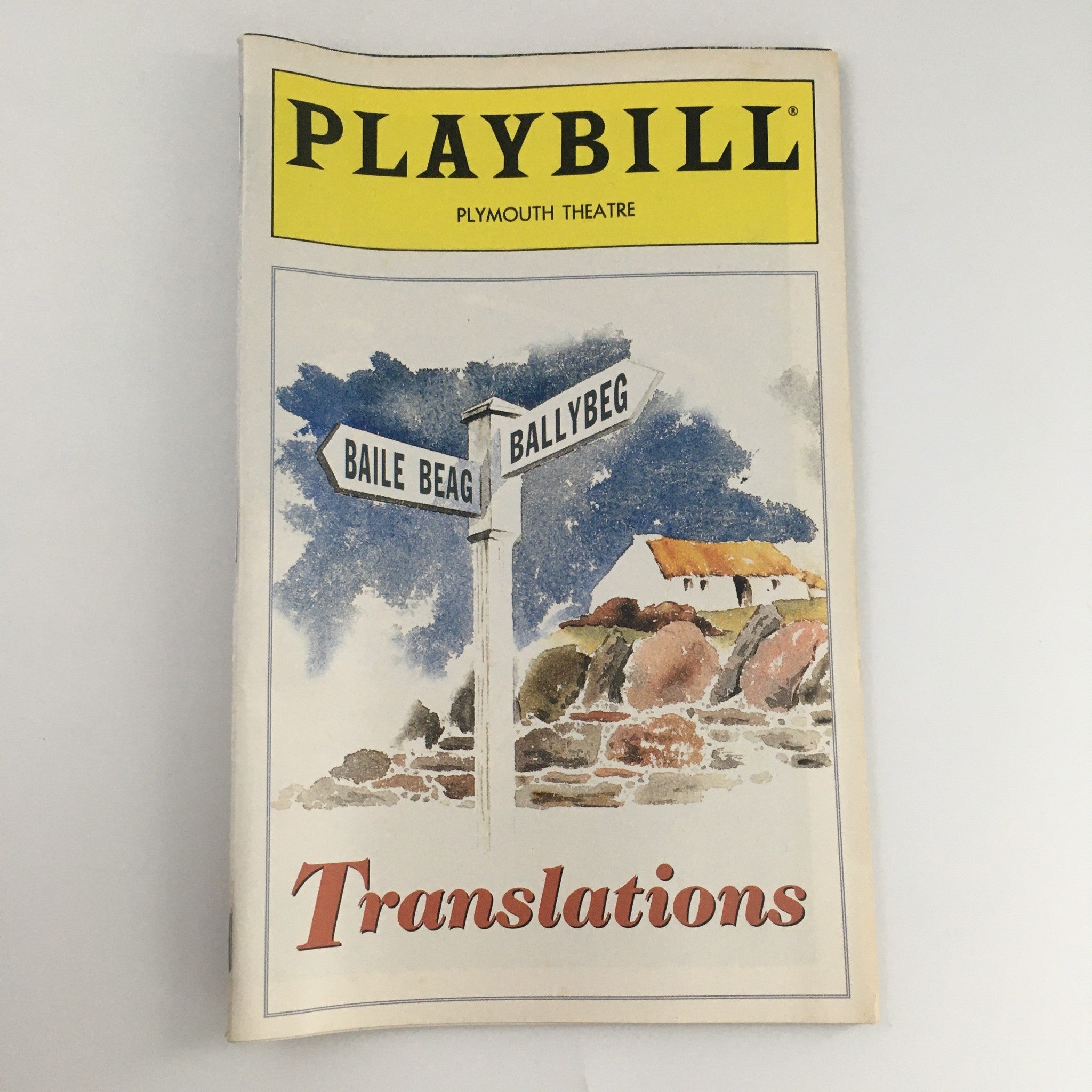 1995 Playbill Plymouth Theatre 'Translations' Brian Dennehy and Dana Delany