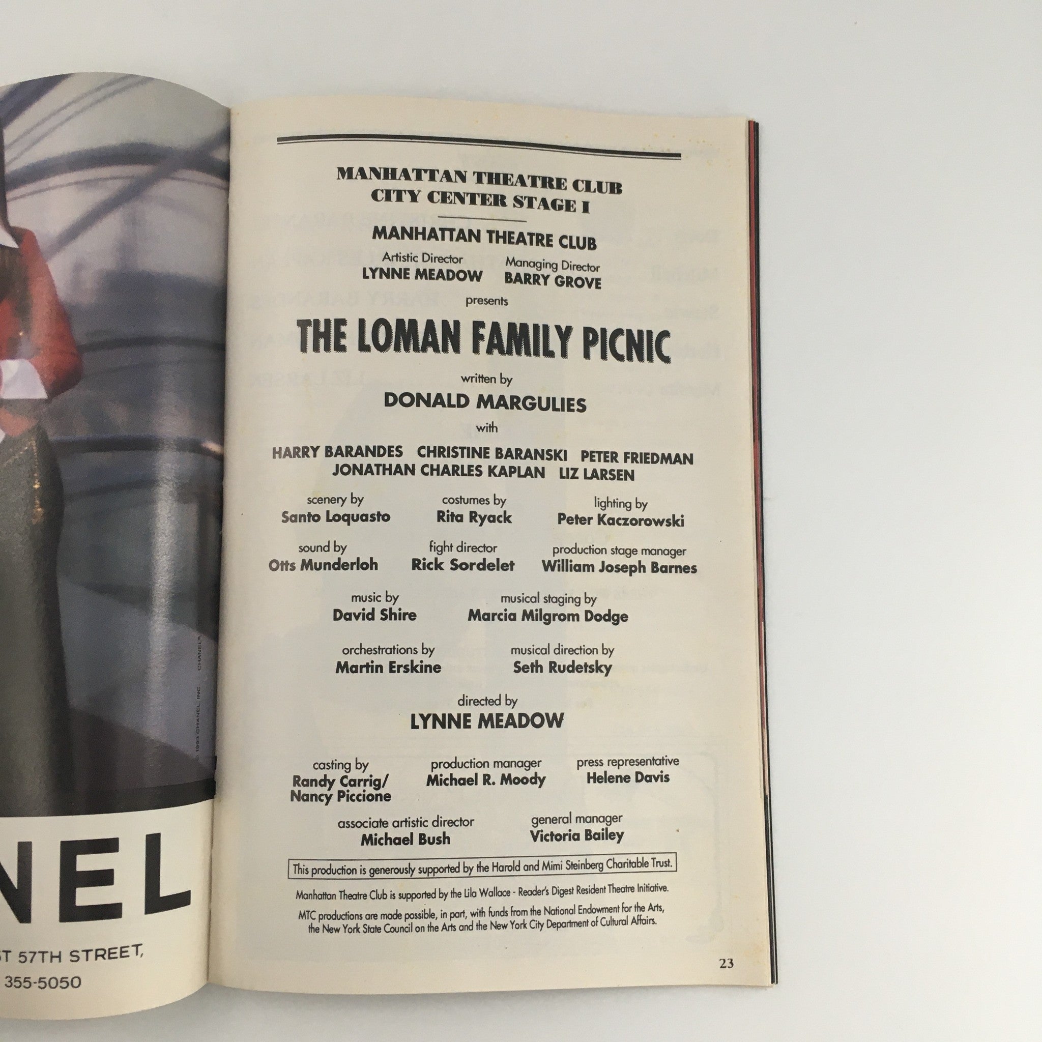 1993 Playbill Manhattan Theatre Club 'The Loman Family Picnic' Harry Barandes