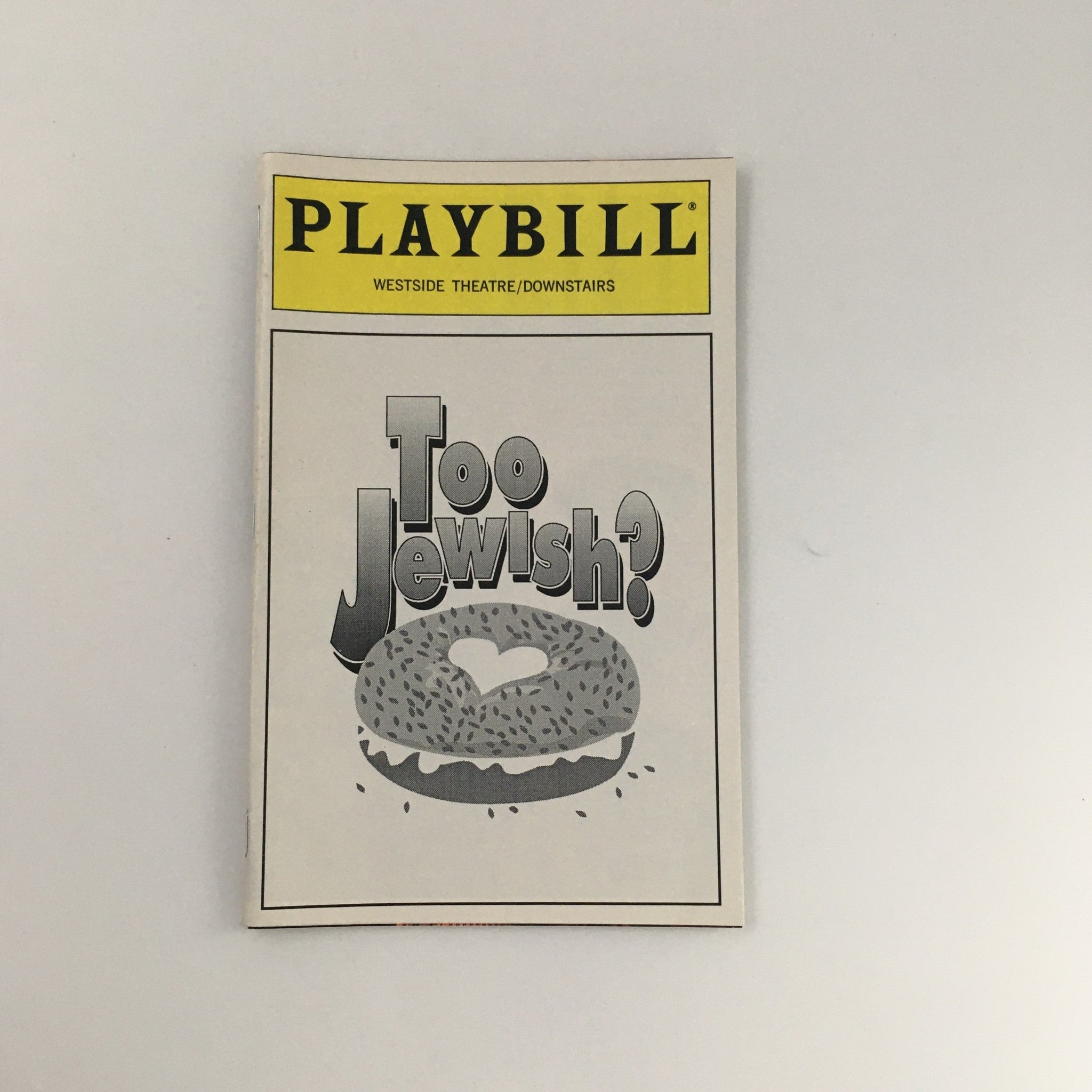 1995 Playbill Westside Theatre Avi Hoffman's Too Jewish A Mensch & His Musical