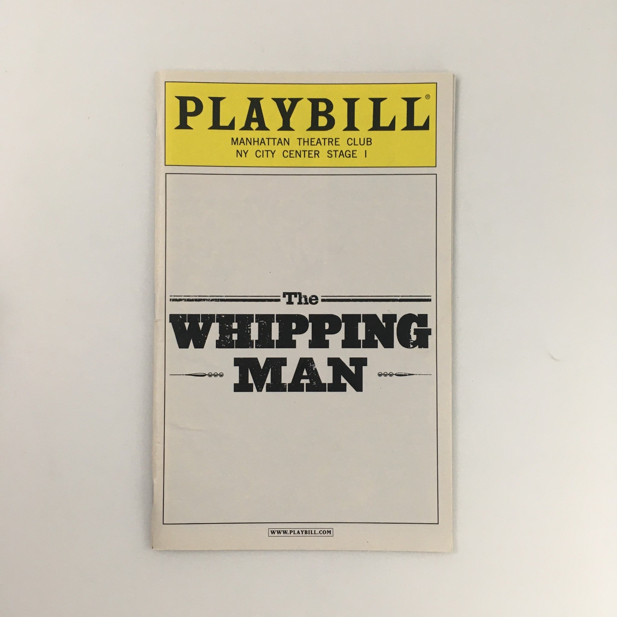 2011 Playbill NY City Center Stage I 'The Whipping Man' Andre Braugher