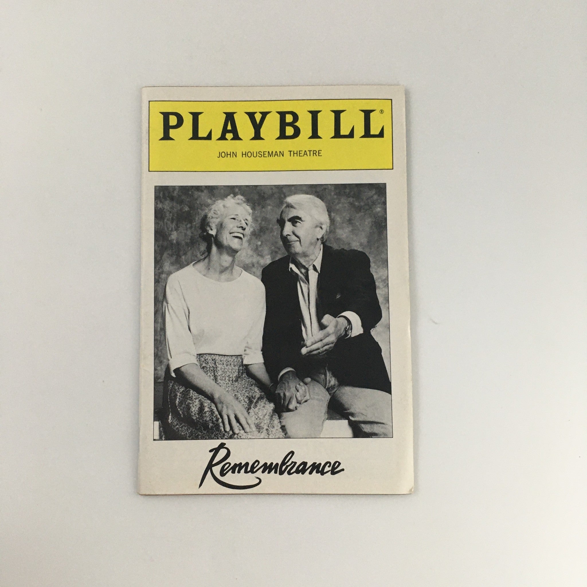 1992 Playbill John Houseman Theater 'Remembrance' Milo O'Shea, Mia Dillon