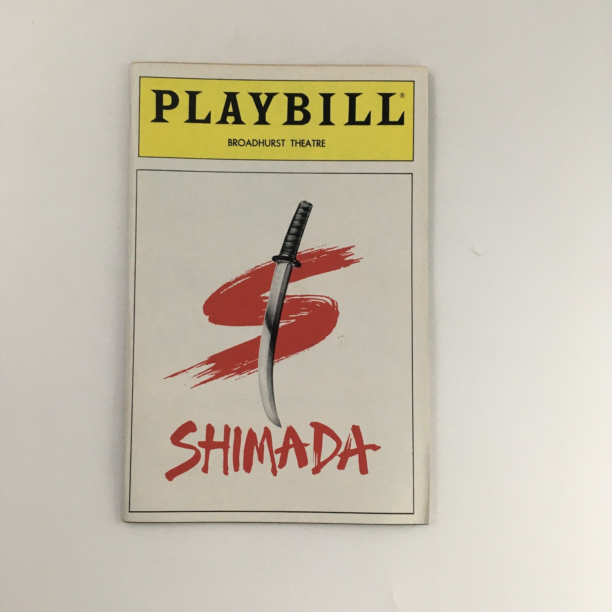 1992 Playbill Broadhurst Theater 'Shimada' Ben Gazzara, Ellen Burtsyn