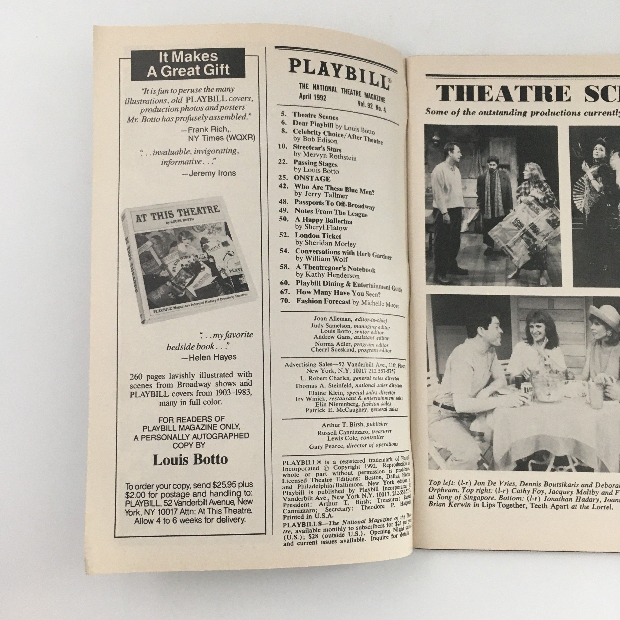 1992 Playbill Union Square Theatre 'Eating Raoul' Max Weltzenhoffer Stewart Lane