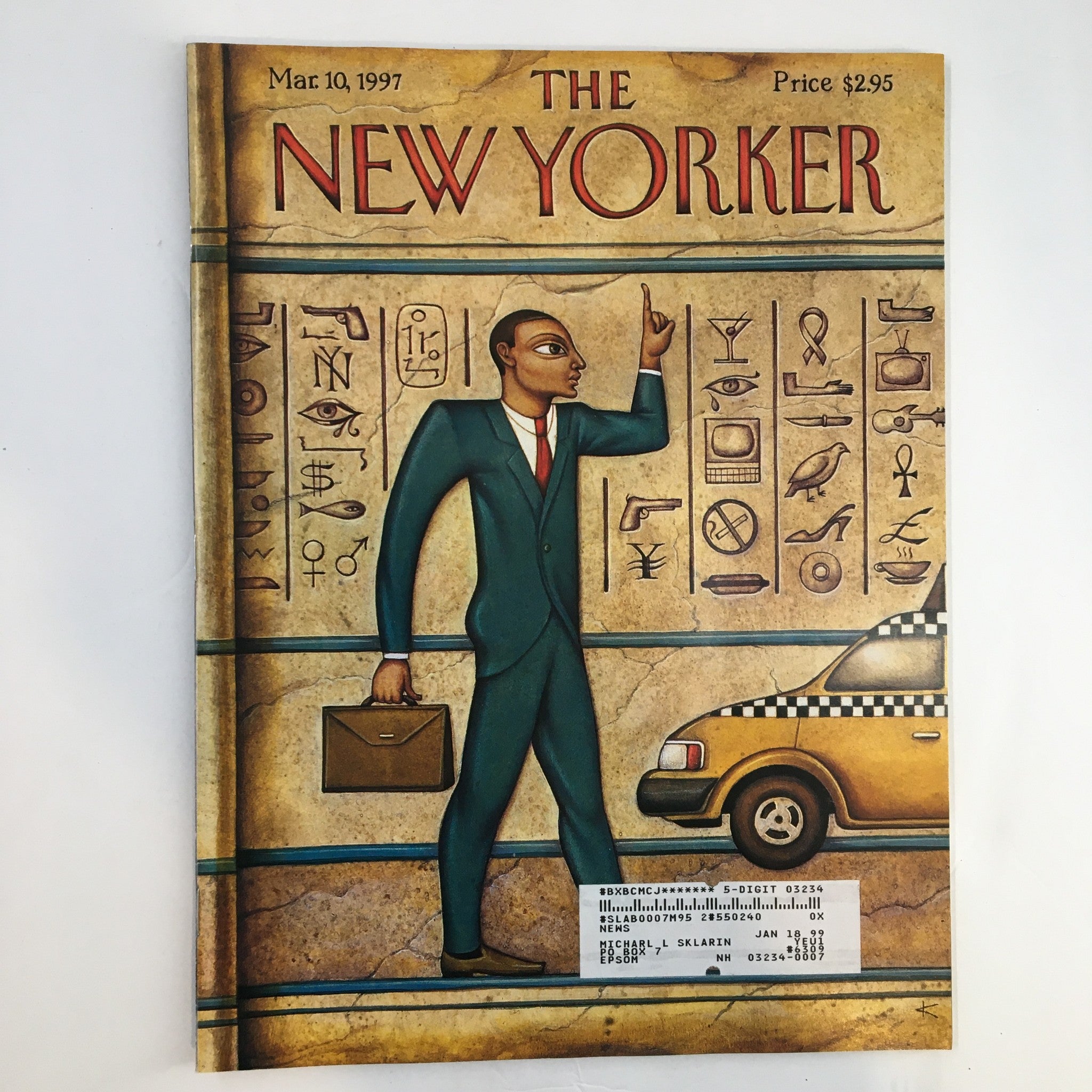 The New Yorker Full Magazine March 10 1997 Tut's Taxi by Anita Kunz