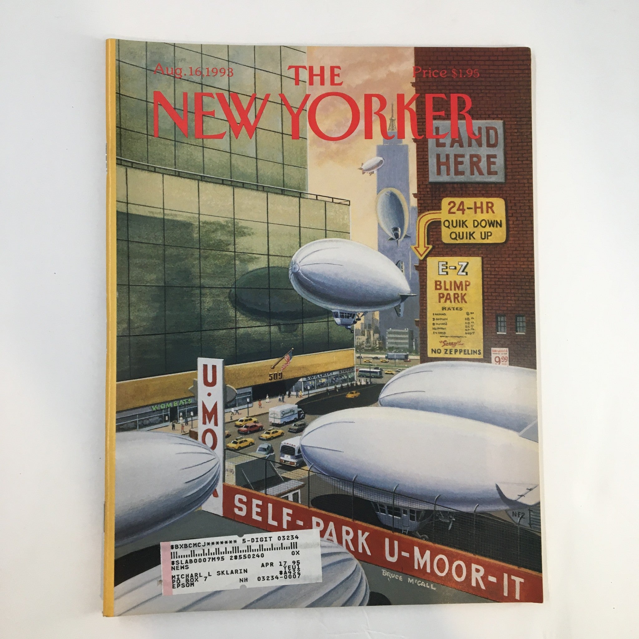 The New Yorker Full Magazine August 16 1993 Blimp Park by Bruce McCall