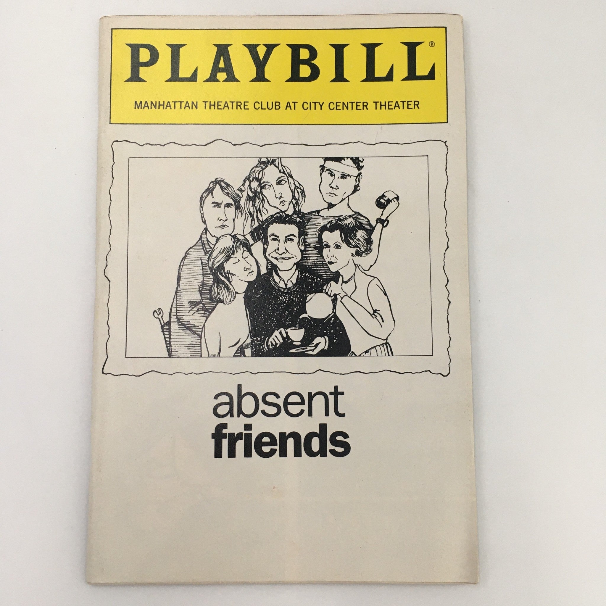 1991 Playbill Manhattan Theatre Club Presents Absent Friends by Alan Ayckbourn