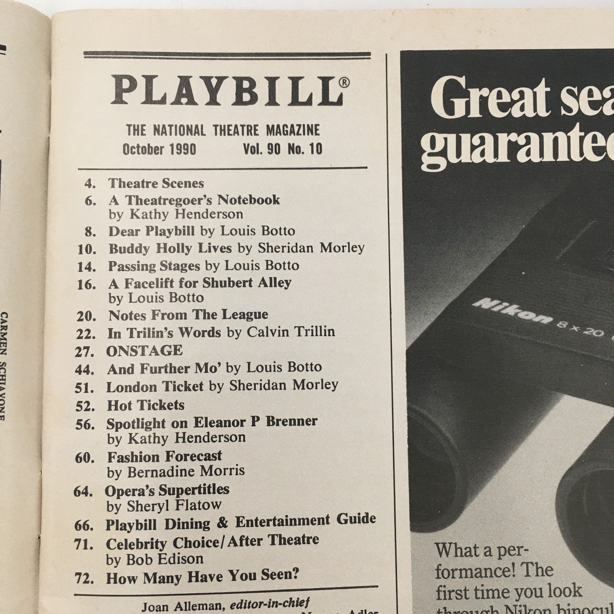 1990 Playbill John Houseman Theatre Presents Handy Dandy by William Gibson