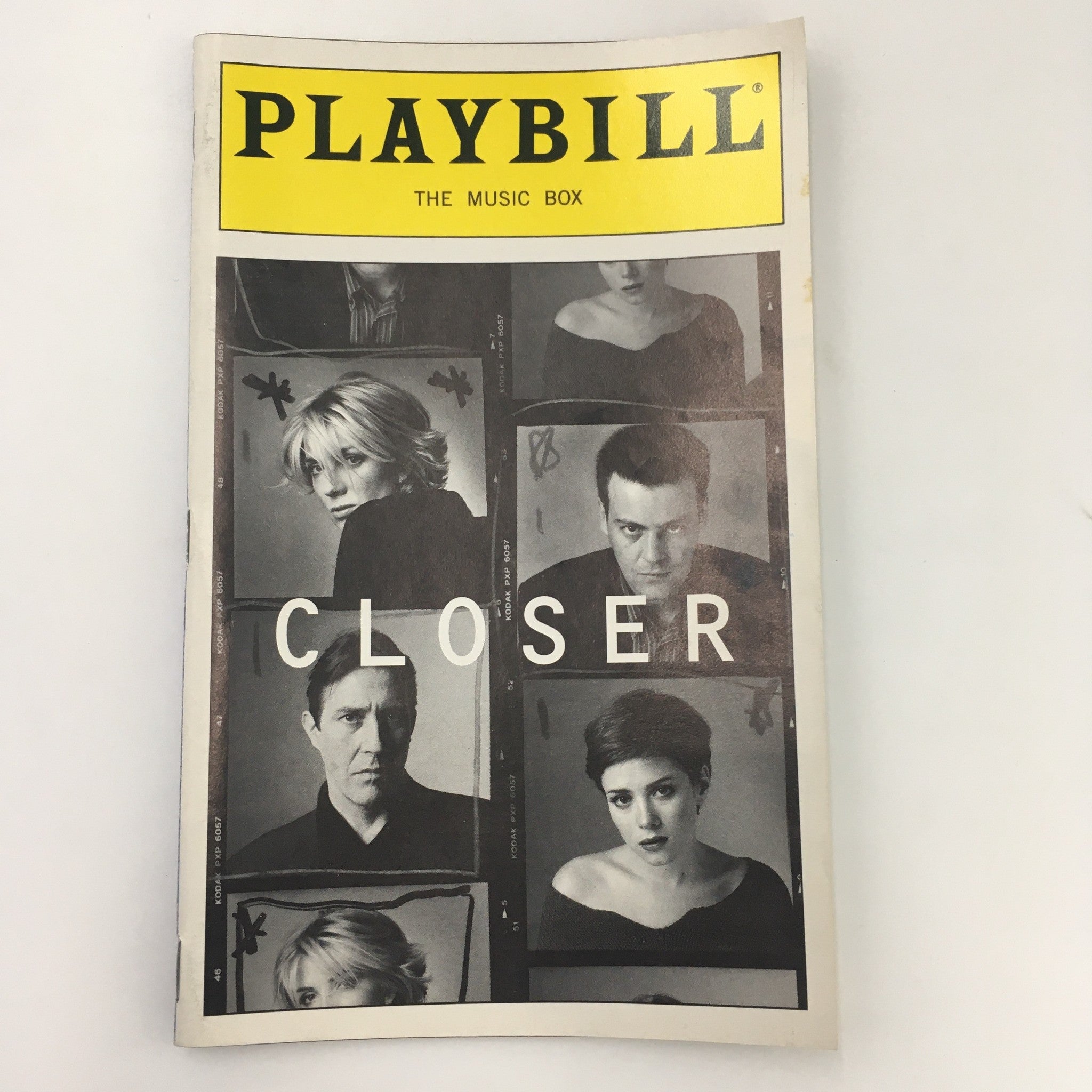 1999 Playbill The Music Box 'Closer' Written and Directed by Patrick Marber