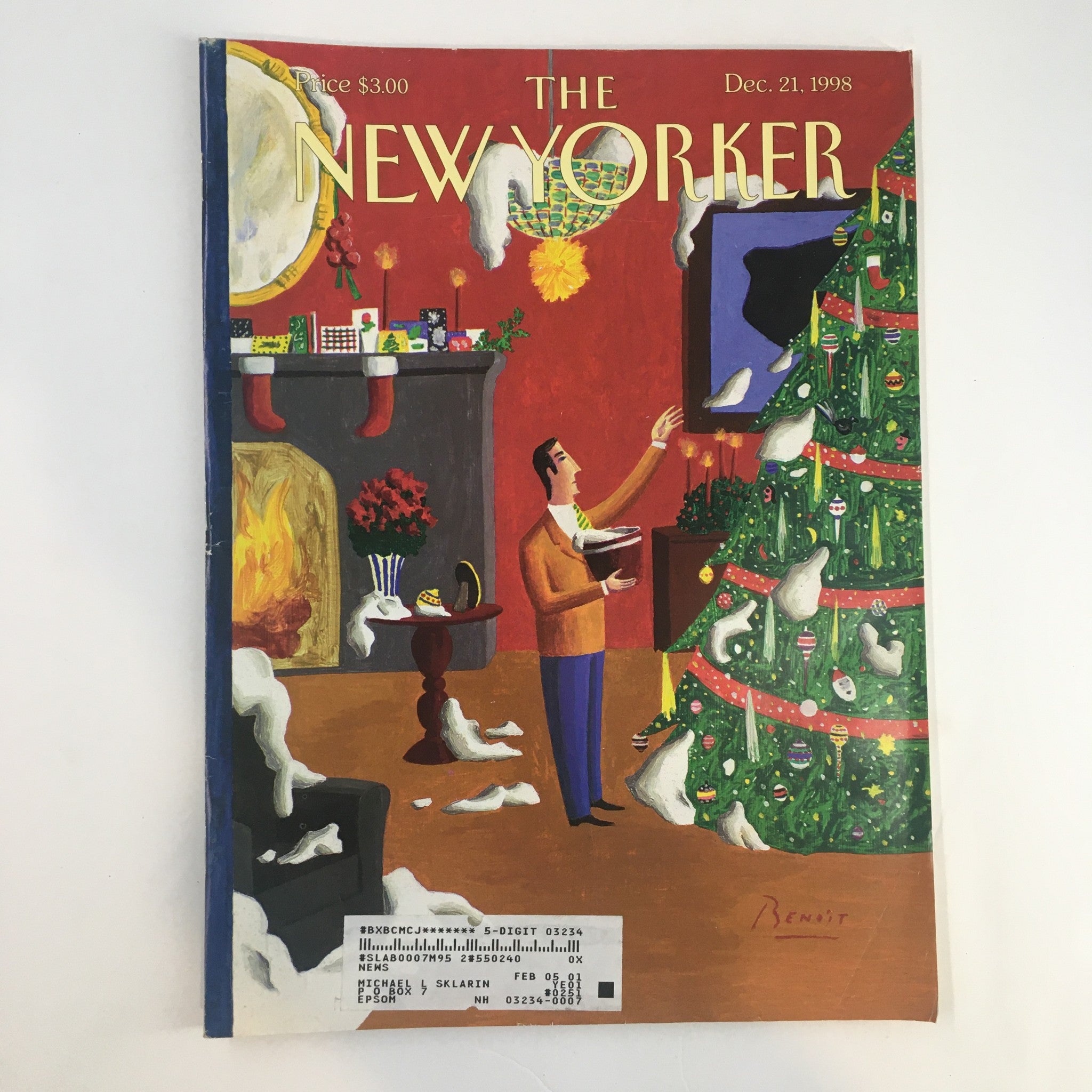 The New Yorker Full Magazine December 21 1998 Christmas Decor Benoit van Innis