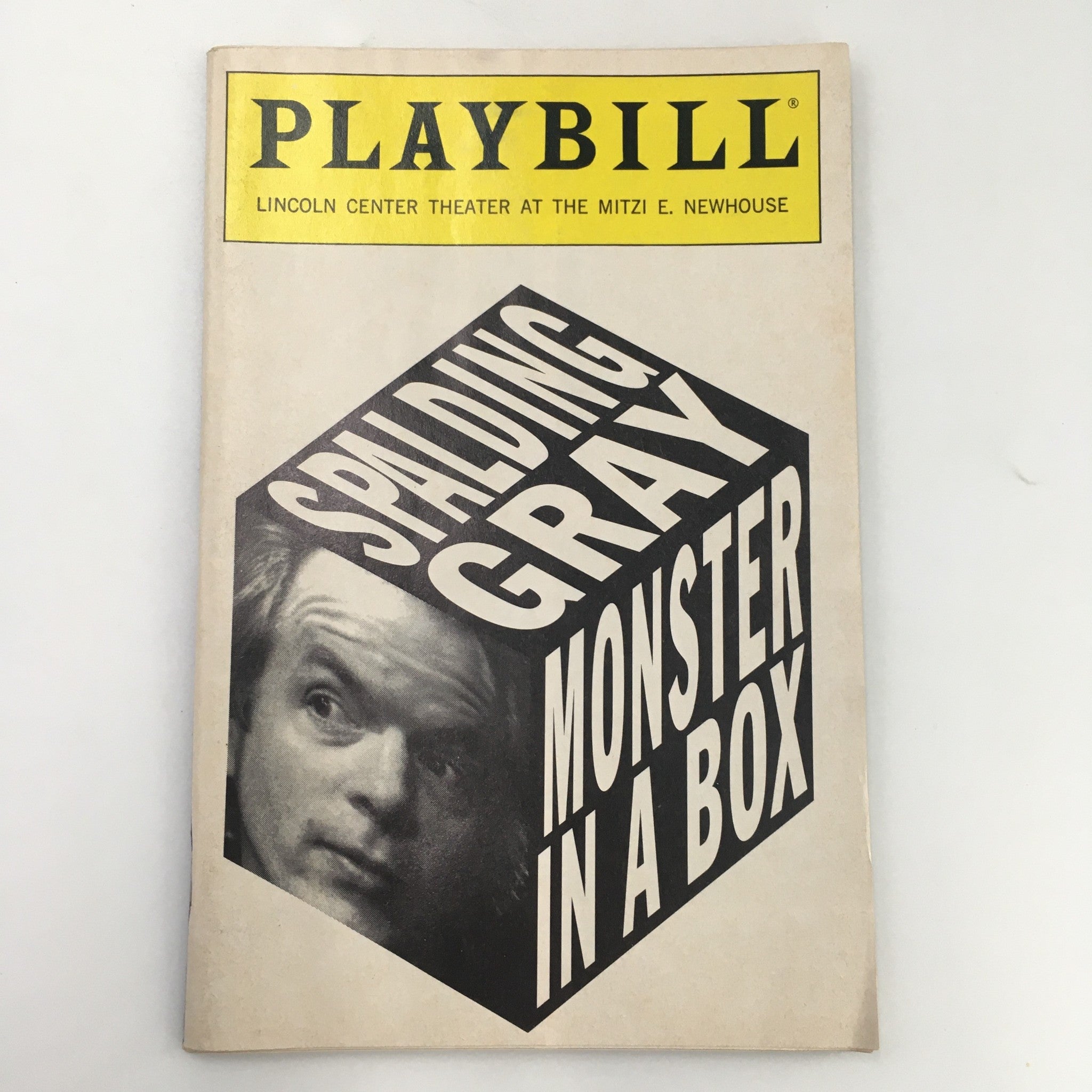 1990 Playbill The Mitzi E. Newhouse 'Monster In A Box' by Spalding Gray