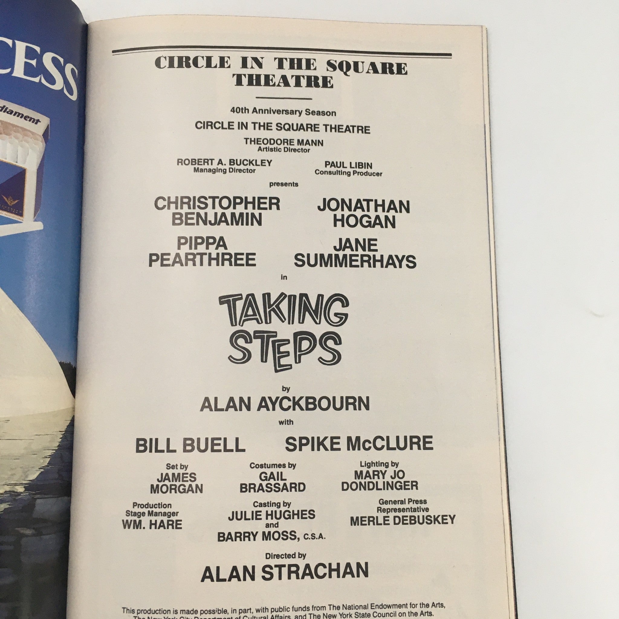 1991 Playbill Circle in the Square Theatre ‘Taking Steps’ Alan Ayckbourn