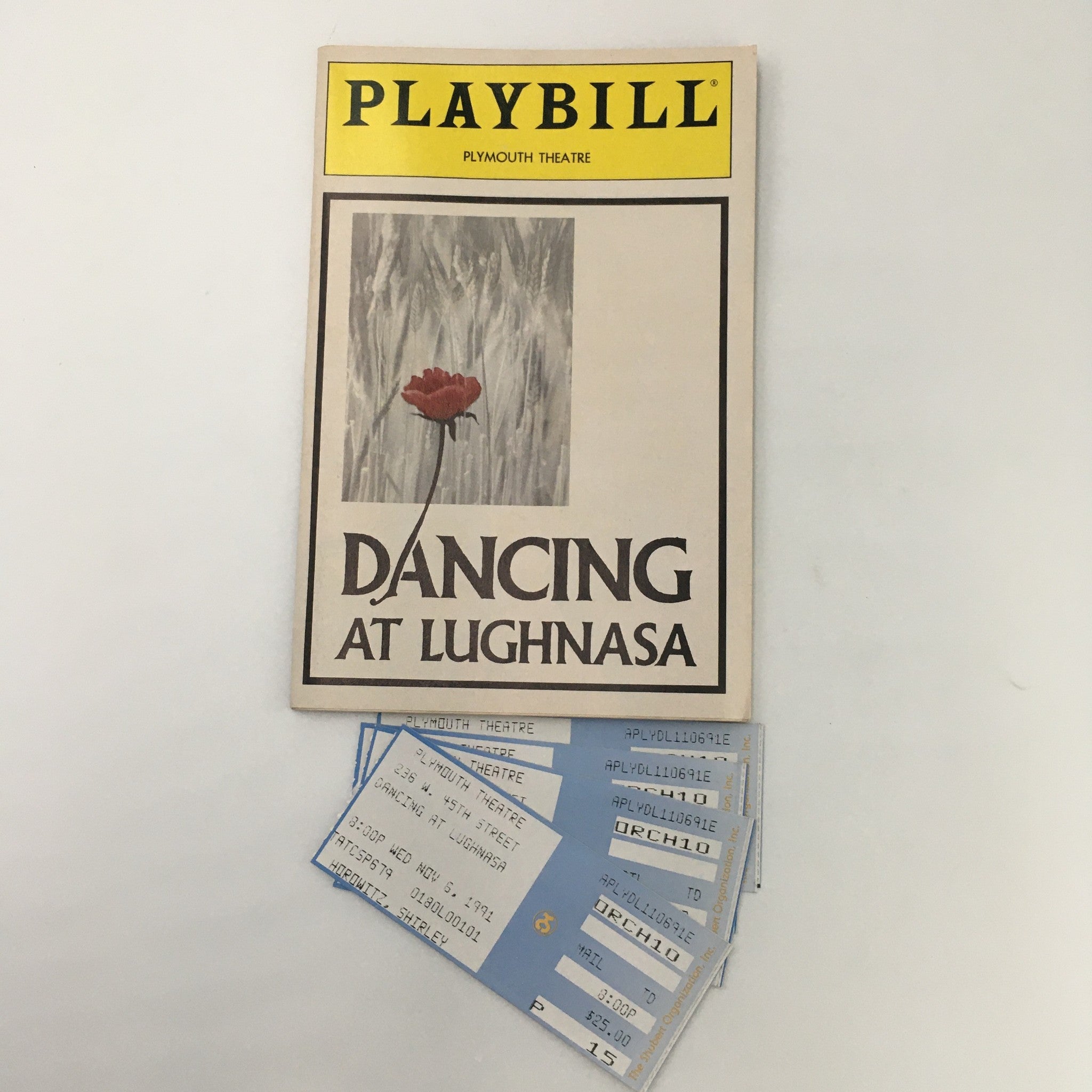 1991 Playbill Plymouth Theatre ‘Dancing at Lughnasa’ Directed by Patrick Mason