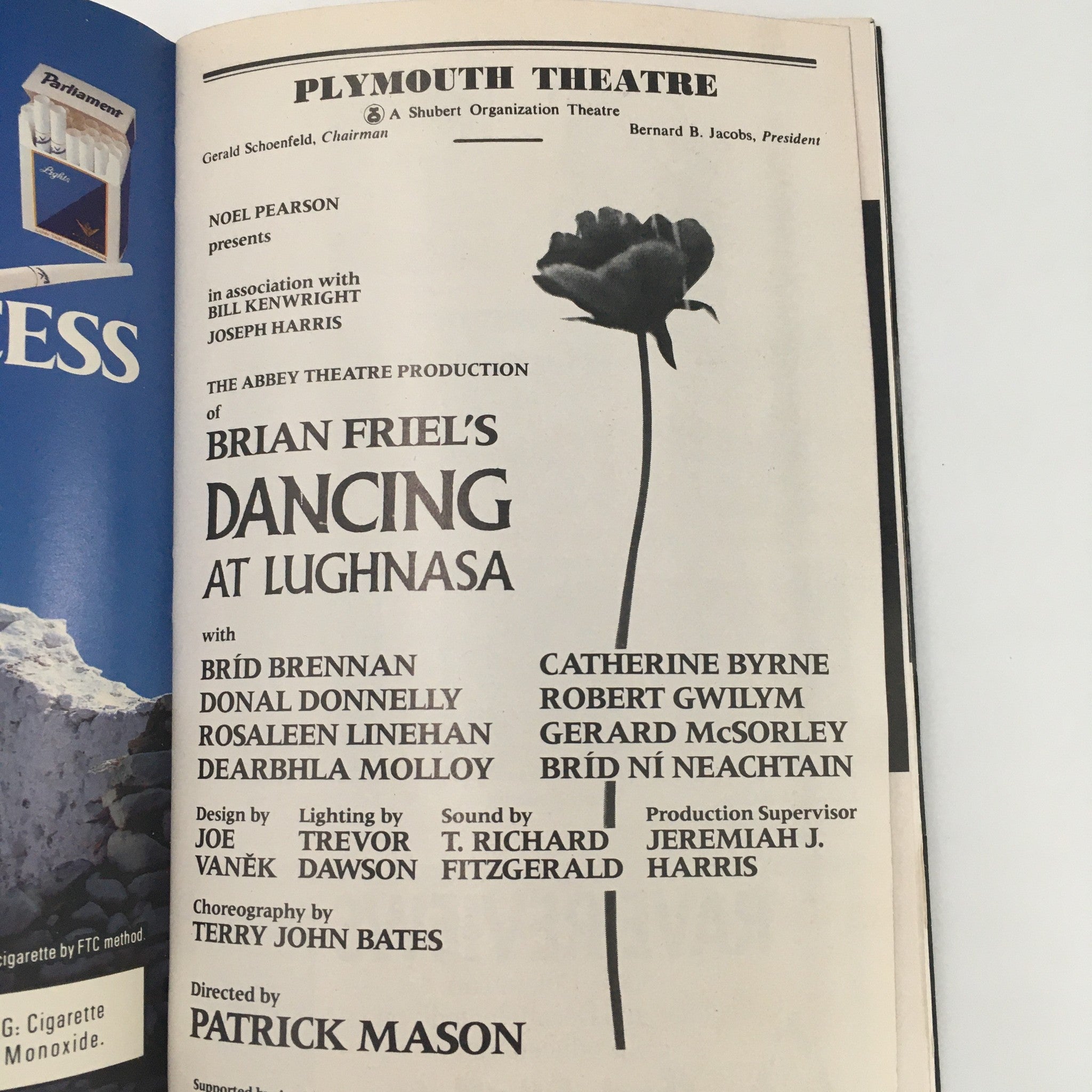 1991 Playbill Plymouth Theatre ‘Dancing at Lughnasa’ Directed by Patrick Mason