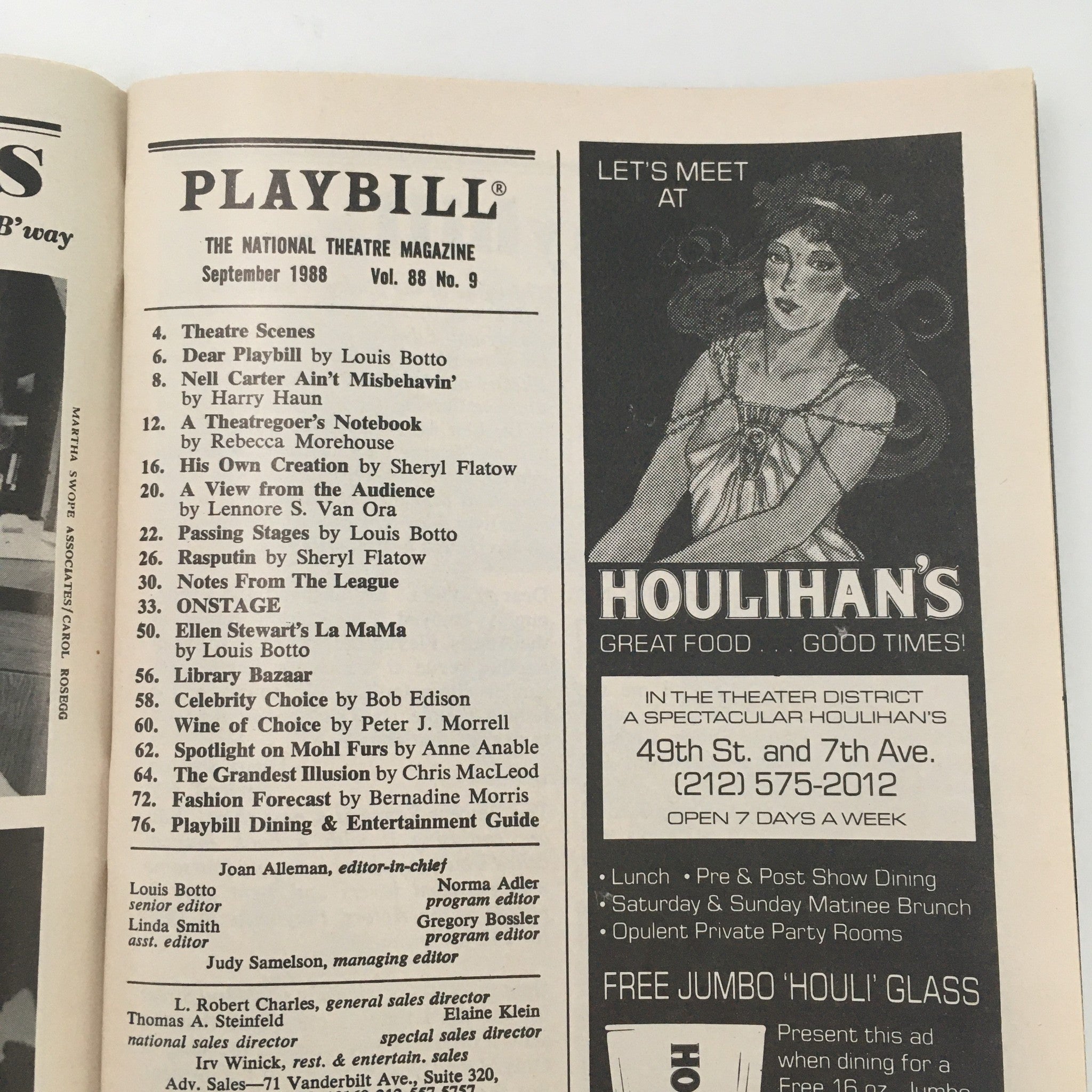 1988 Playbill Playwrights Horizons ‘7th Annual Young Playwrights Festival’