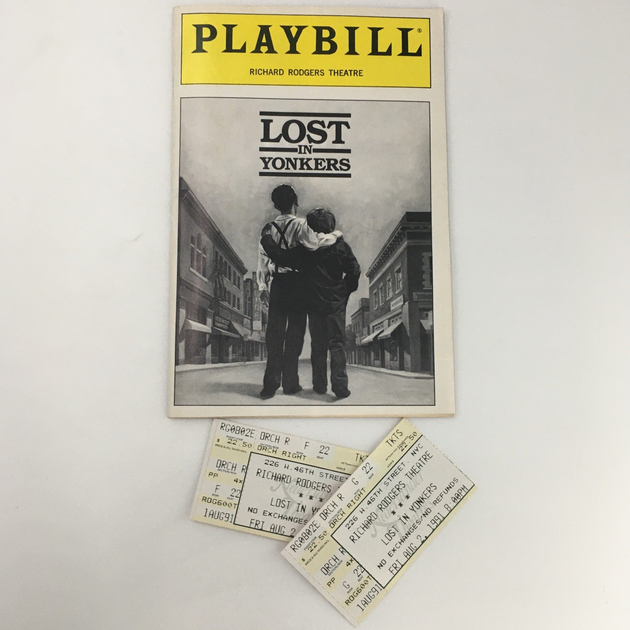 1991 Playbill Richard Rodgers Theatre 'Lost in Yonkers' Benny Grant, Mark Blum