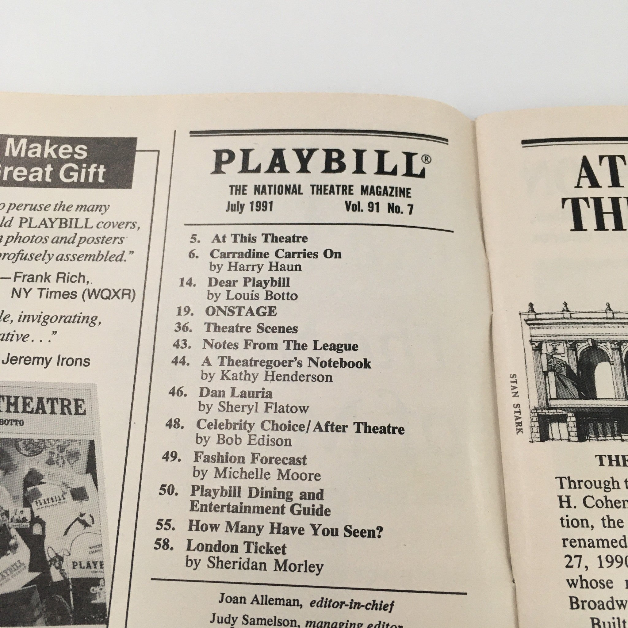 1991 Playbill Richard Rodgers Theatre 'Lost in Yonkers' Benny Grant, Mark Blum