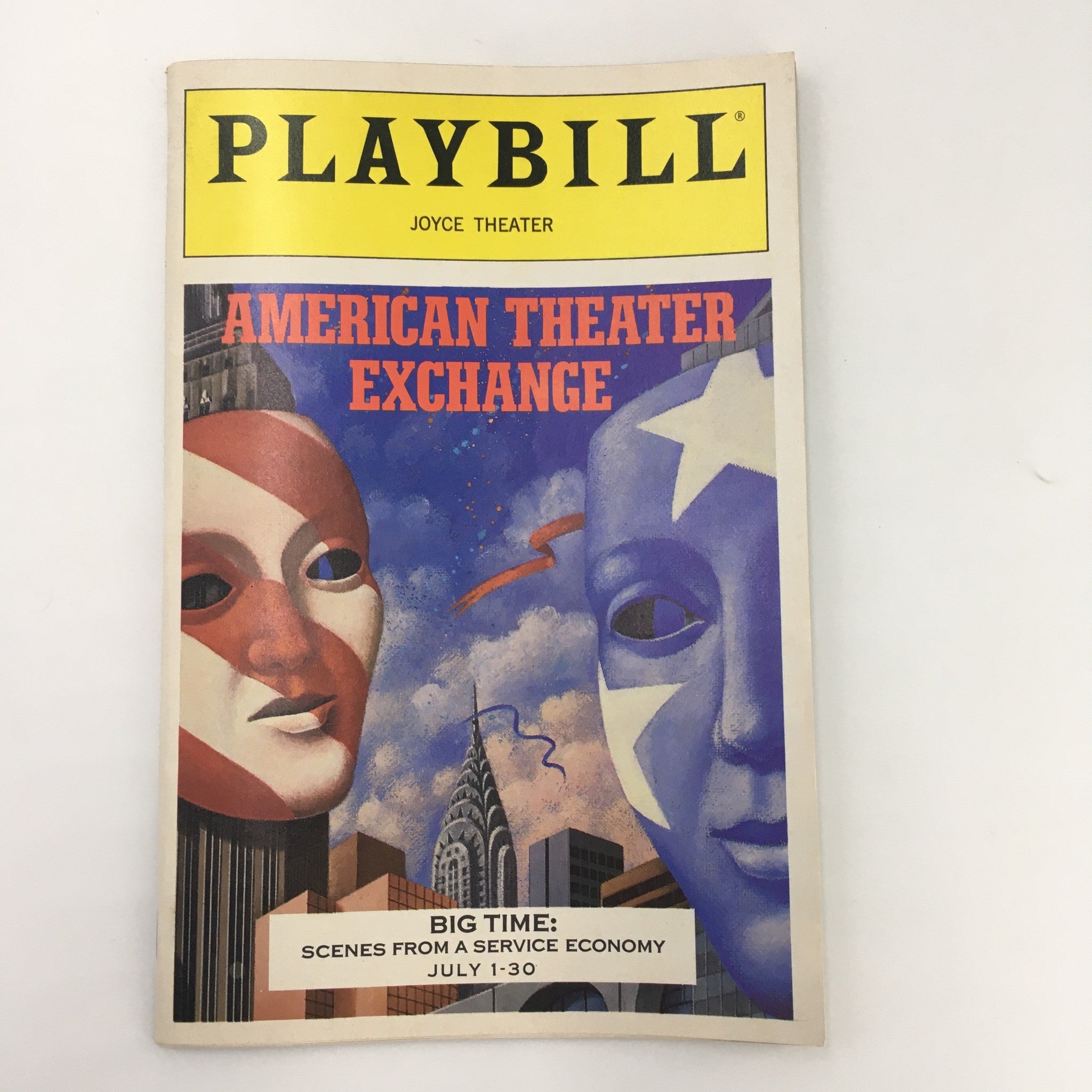 1988 Playbill American Theater Exchange 'Big Time Scenes From A Service Economy'