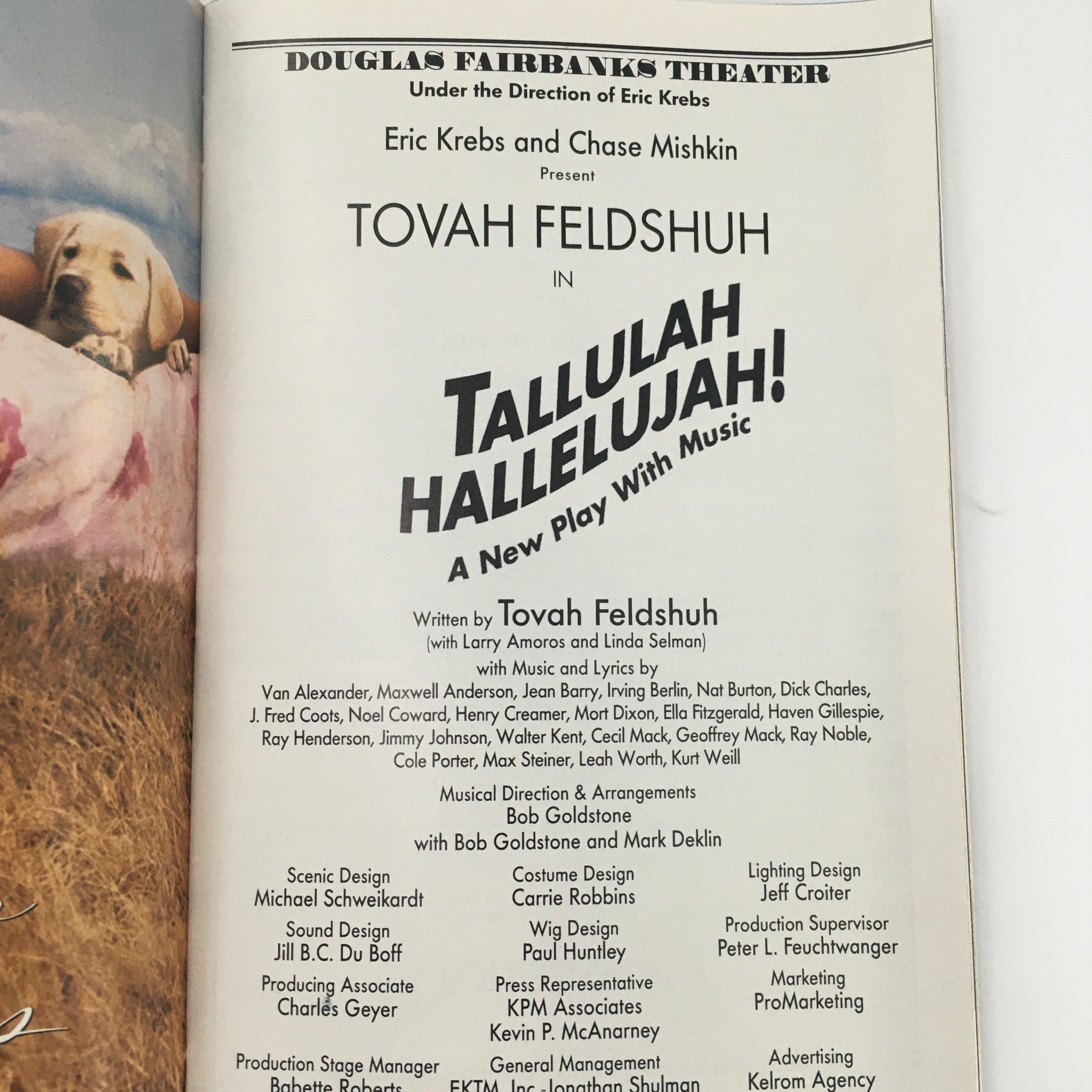 2000 Playbill Douglas Fairbanks Theater 'Tallulah Hallelujah!' Chase Mishkin