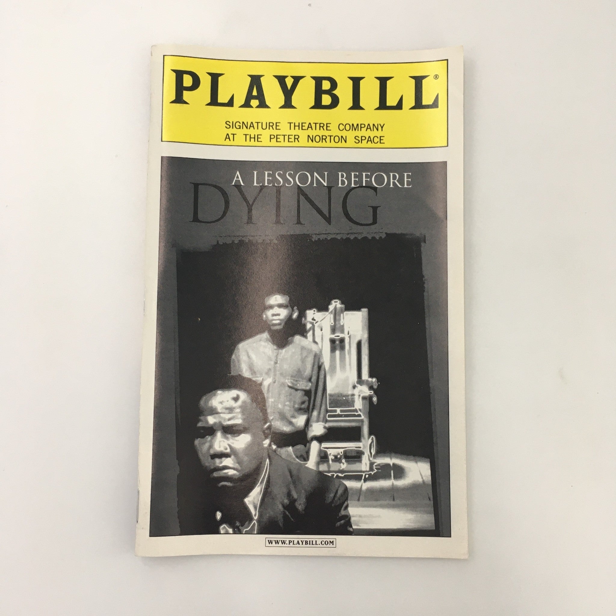 2000 Playbill Signature Theatre Company 'A Lesson Before Dying' Stephen Bradbury