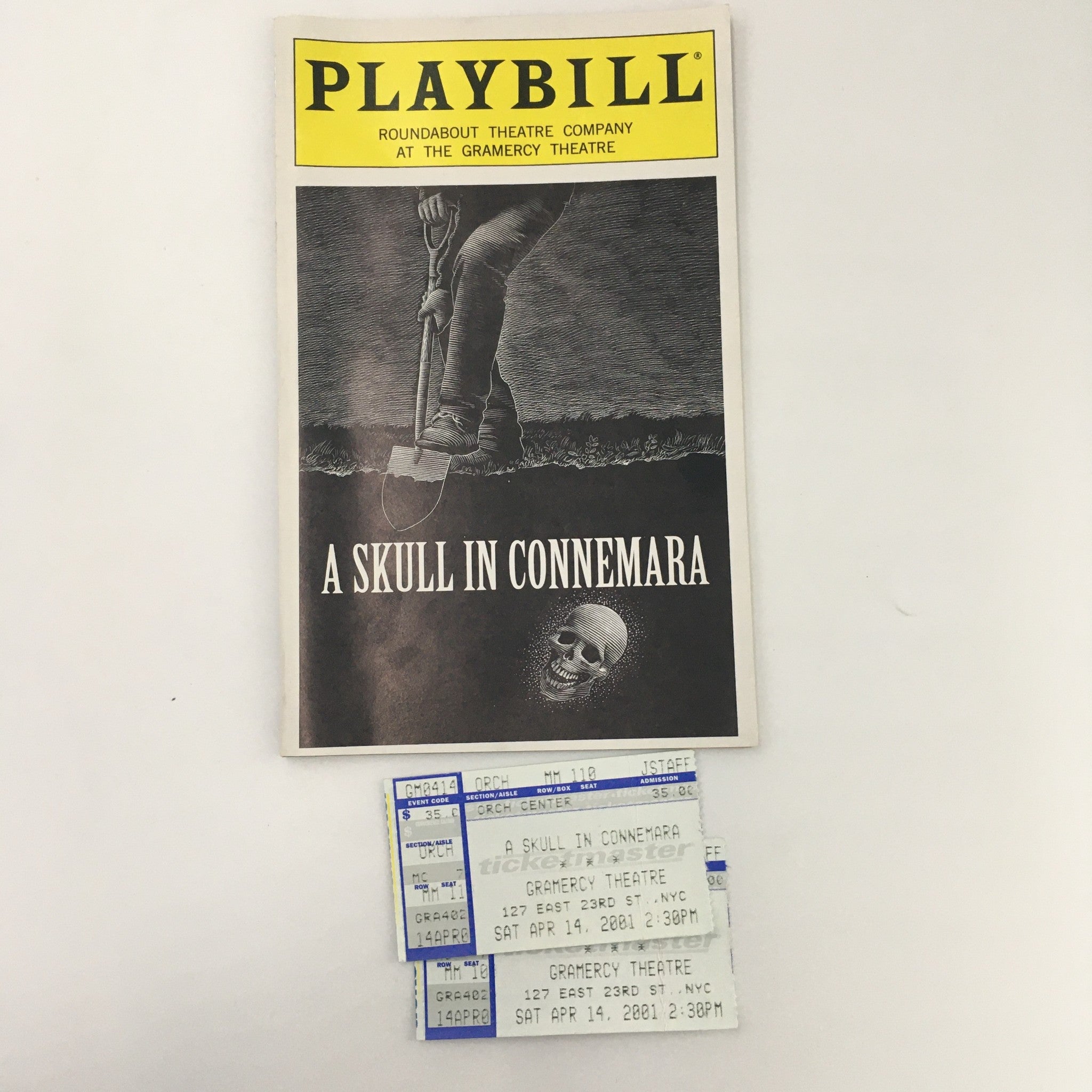 2001 Playbill Gramercy Theatre 'A Skull in Connemara' Kevin Tighe, Zoaunne LeRoy