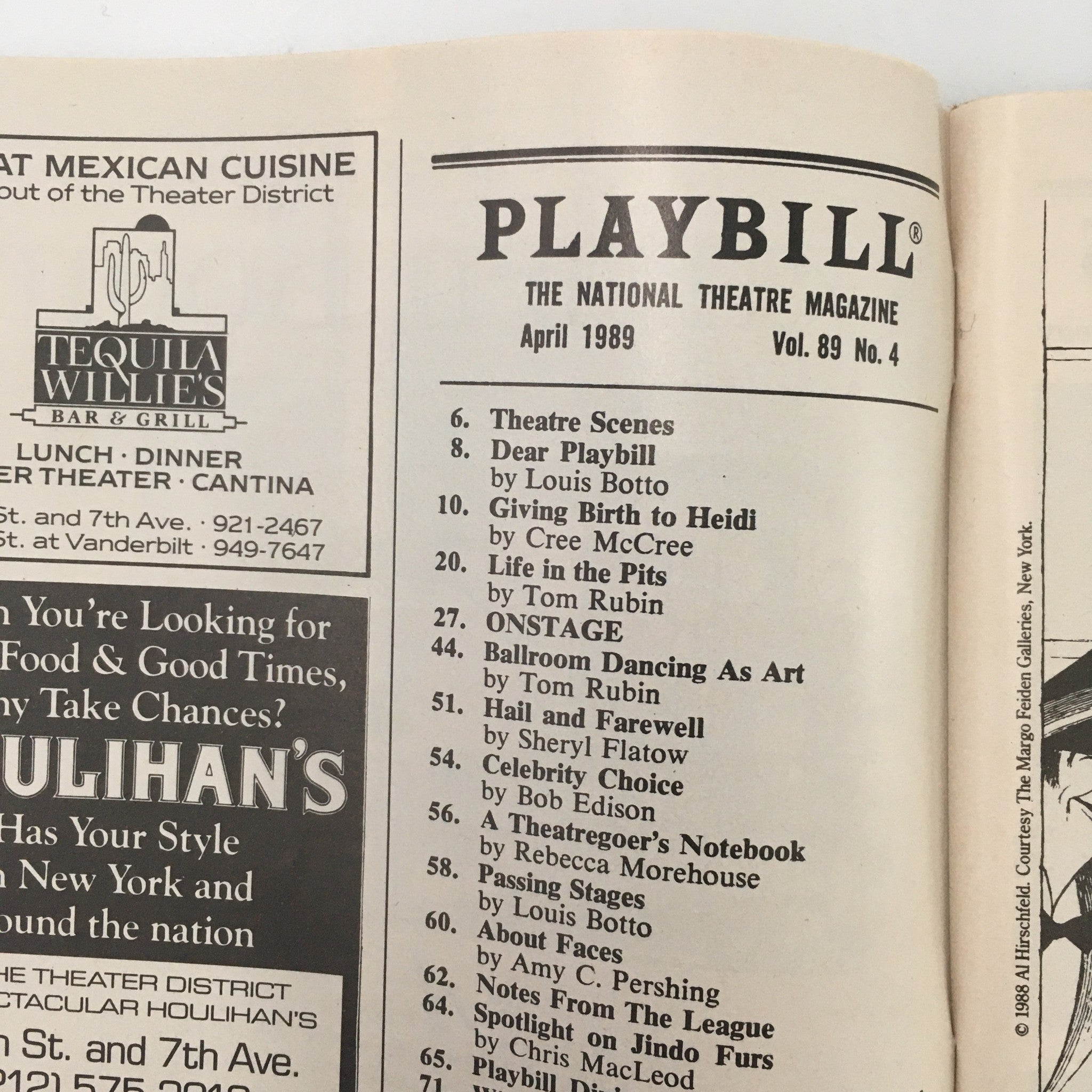 1989 Playbill Circle Repertory Company 'Amulets Against The Dragon Forces'