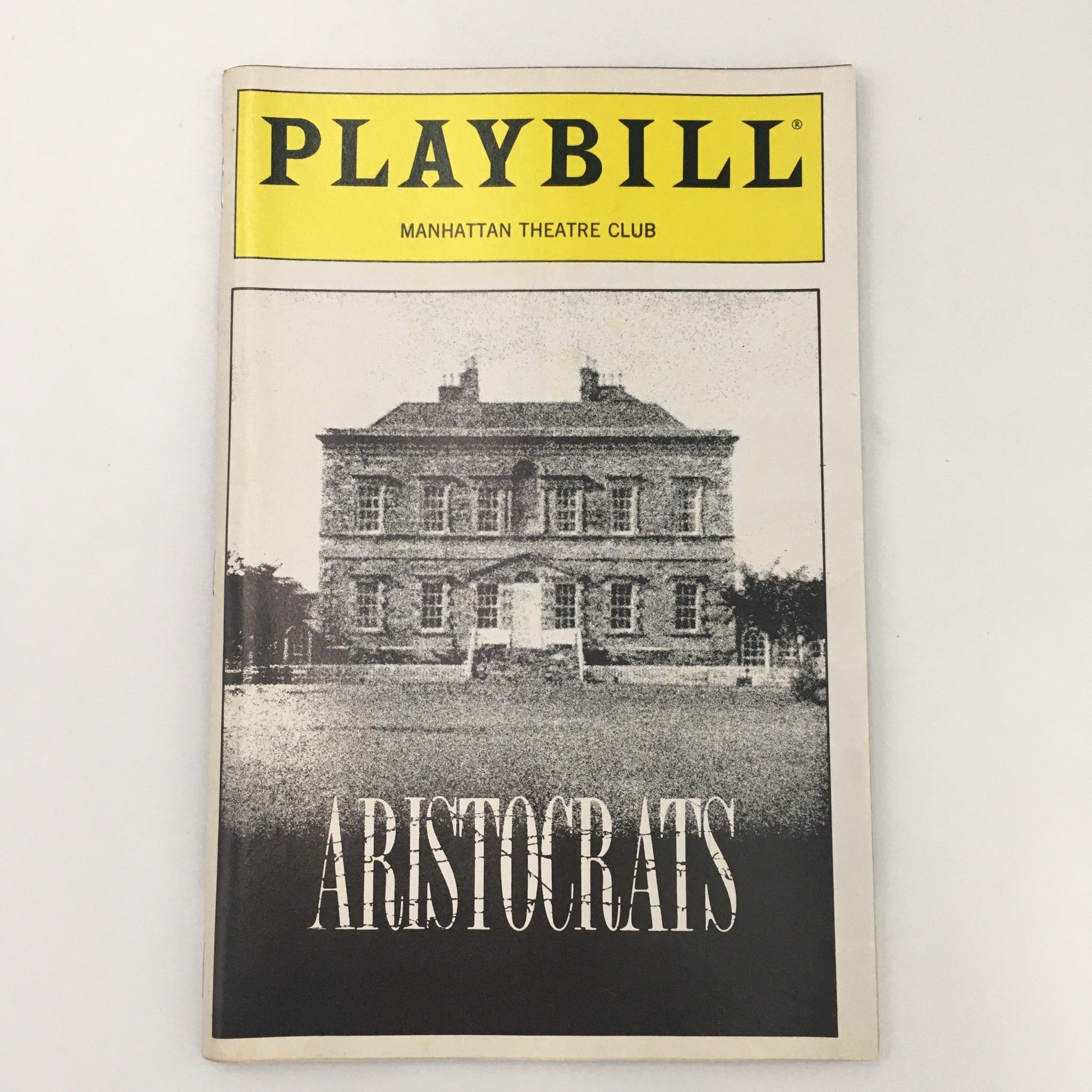 1989 Playbill Manhattan Theatre Club 'Aristocrats' Thomas Barbour, Niall Buggy