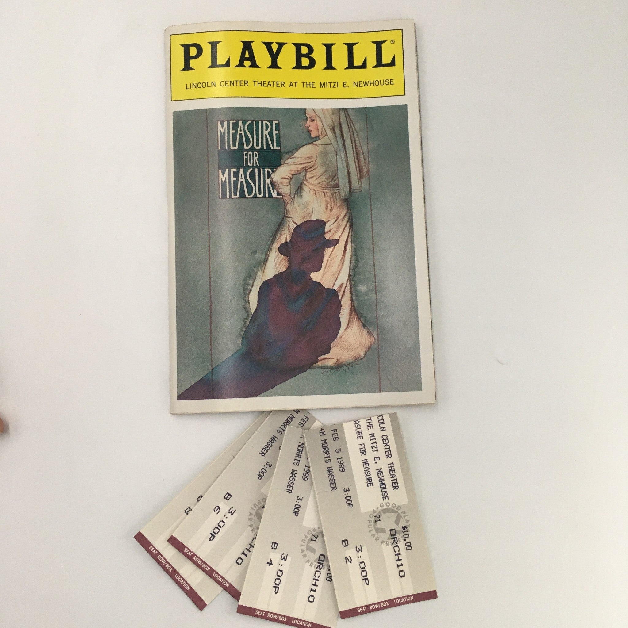 1989 Playbill Lincoln Center Theatre 'Measure for Measure' Mario Arrambide