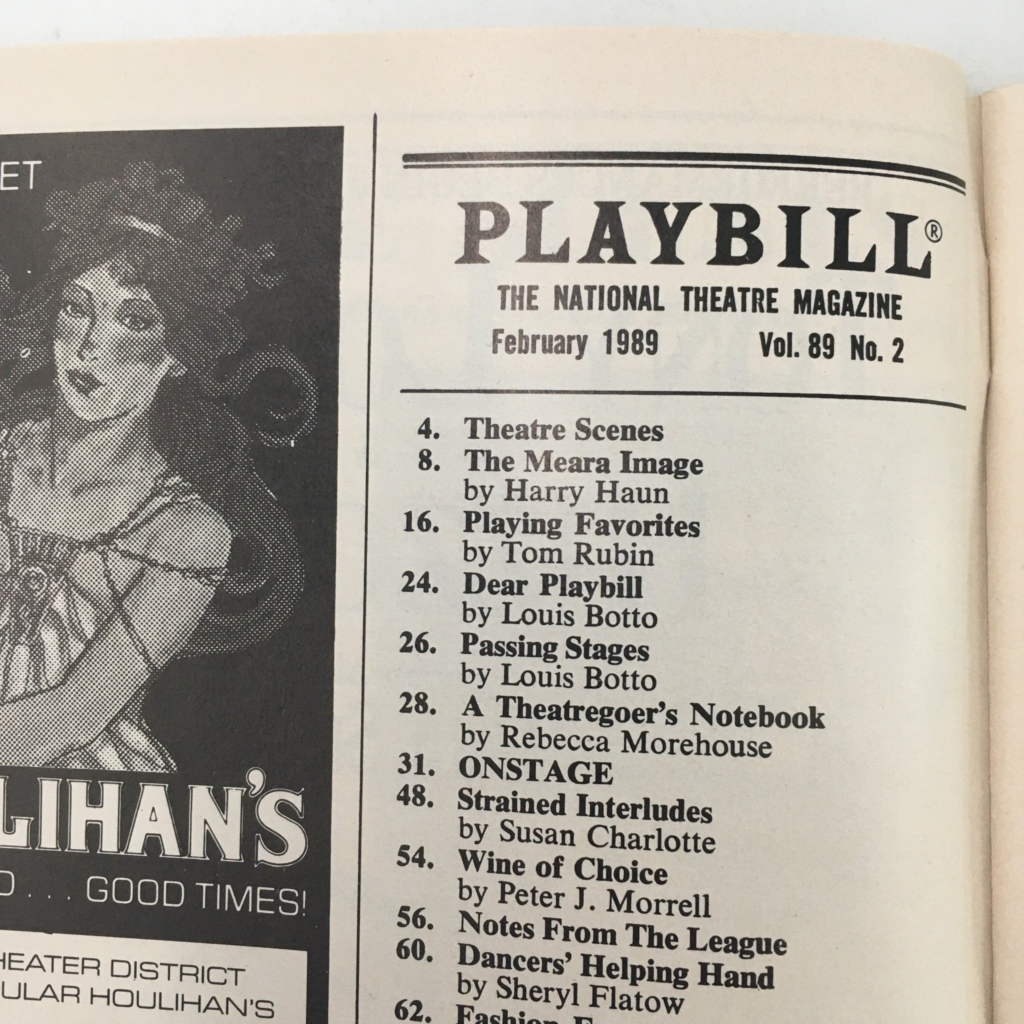 1989 Playbill Cherry Lane Theatre 'Brilliant Traces' by Cindy Lou Johnson