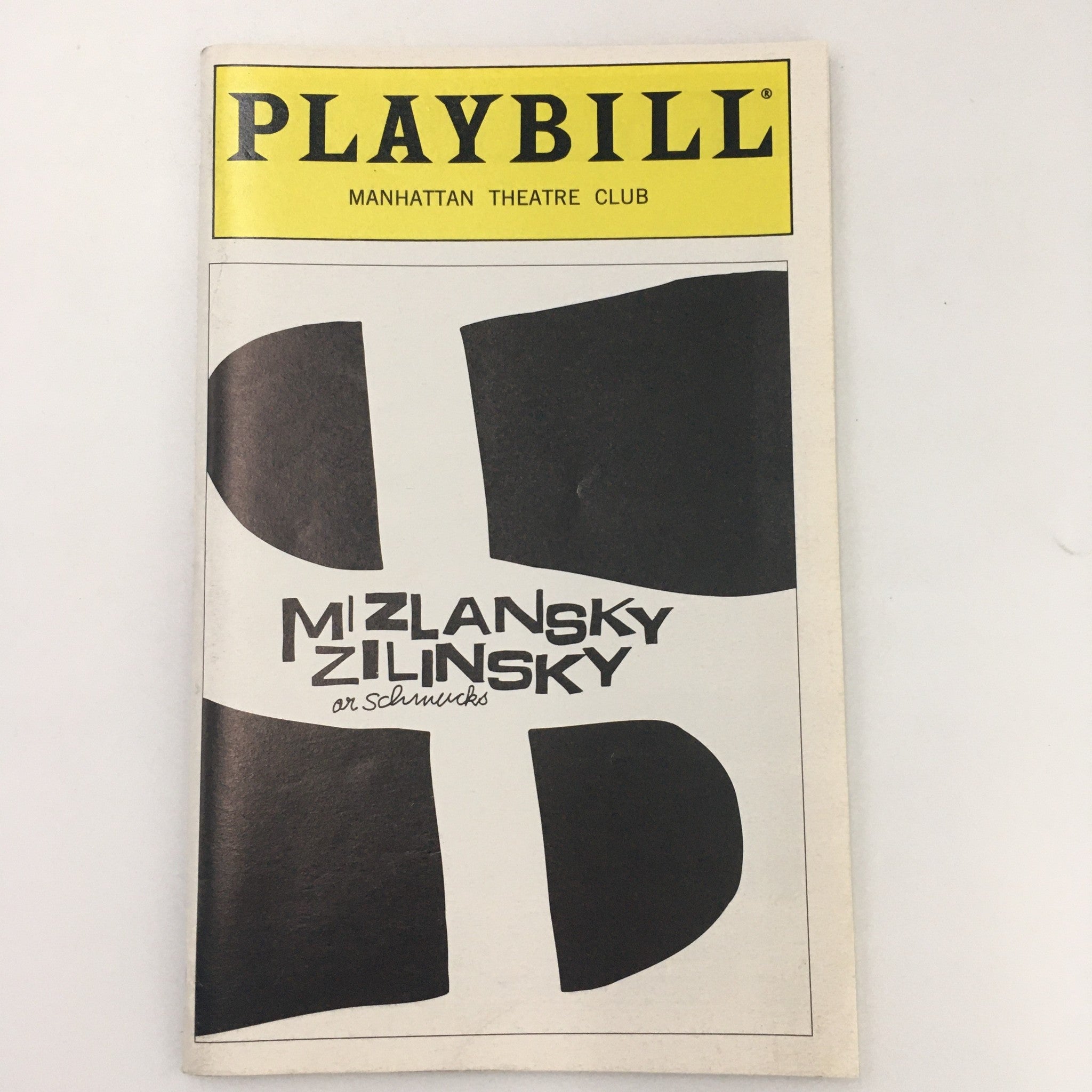 1998 Playbill Manhattan Theatre Club 'Mizlansky Zilinsky or Schmucks' Paul Sand