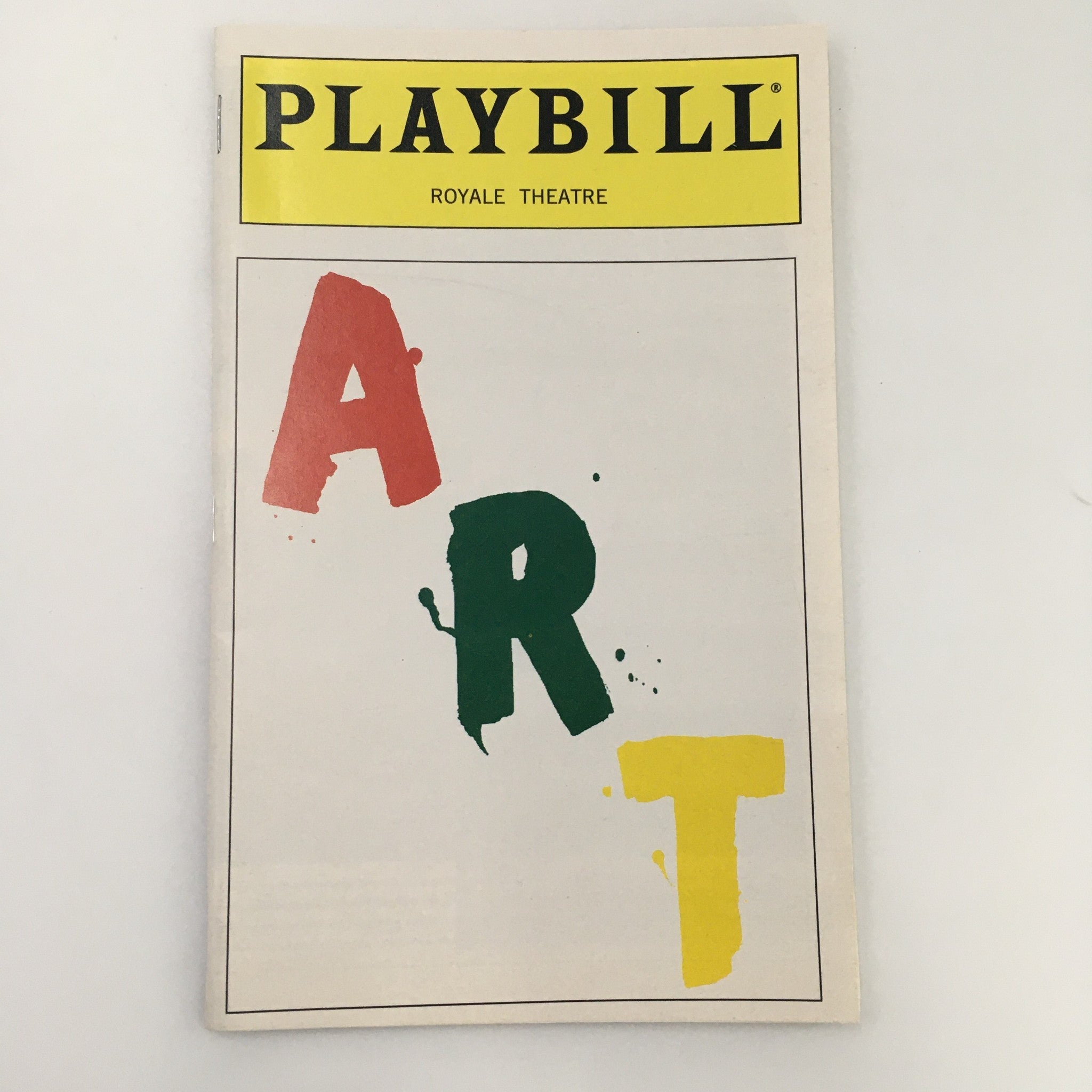 1998 Playbill Royale Theatre 'Art' Alan Alda, Victor Garber, Alfred Molina