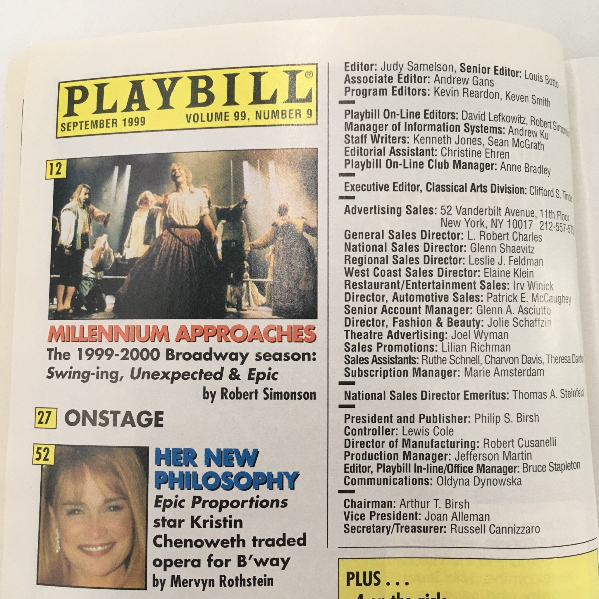 1999 Playbill Second Stage Theatre 'Chesapeake' Mark Linn-Baker, James Freydberg