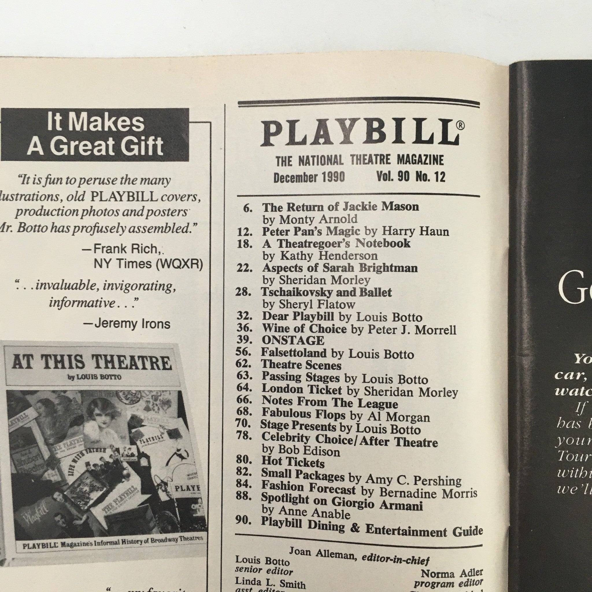 1990 Playbill Circle Repertory Company 'Love Diatribe' Amy Aquino, Lynn Cohen