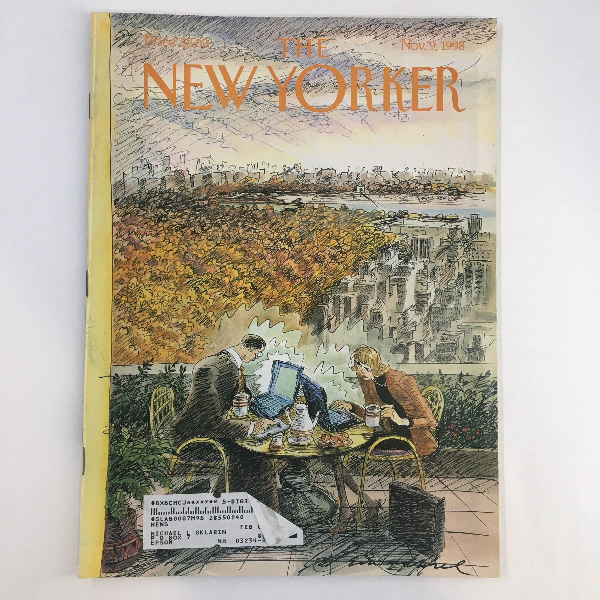 The New Yorker Full Magazine November 9 1998 Early Birds by Edward Sorel